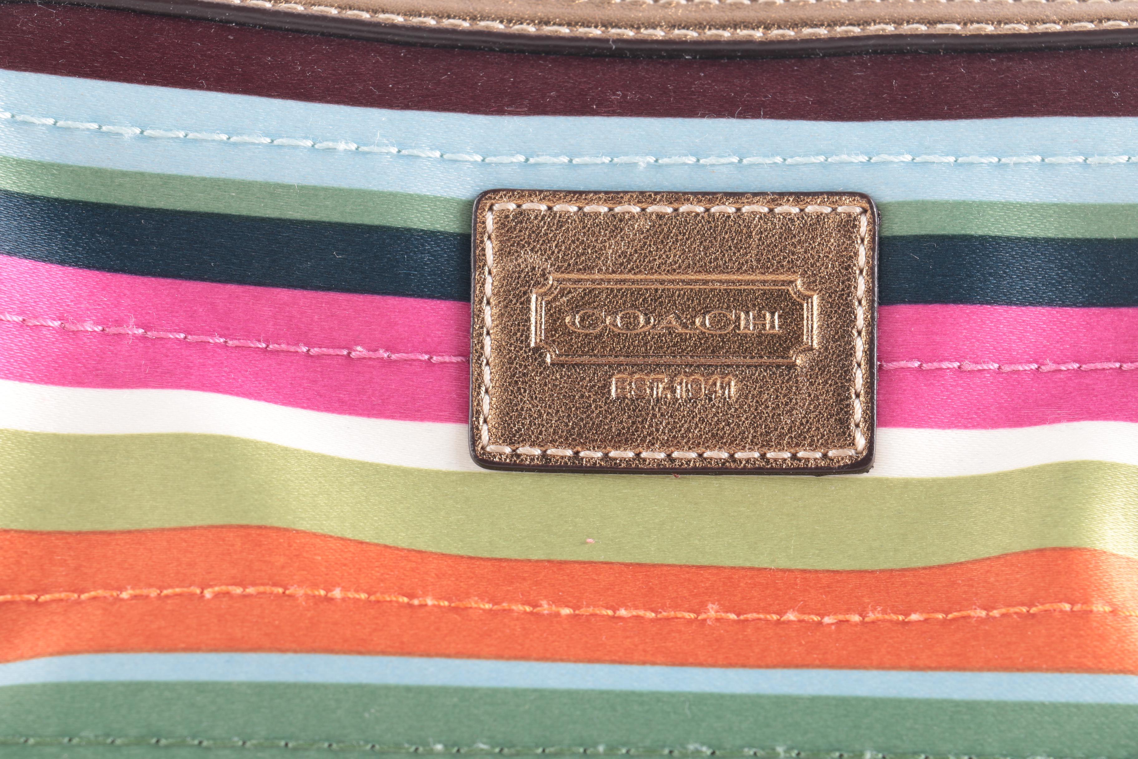 Collection of Coach Legacy Stripe Accessory Items