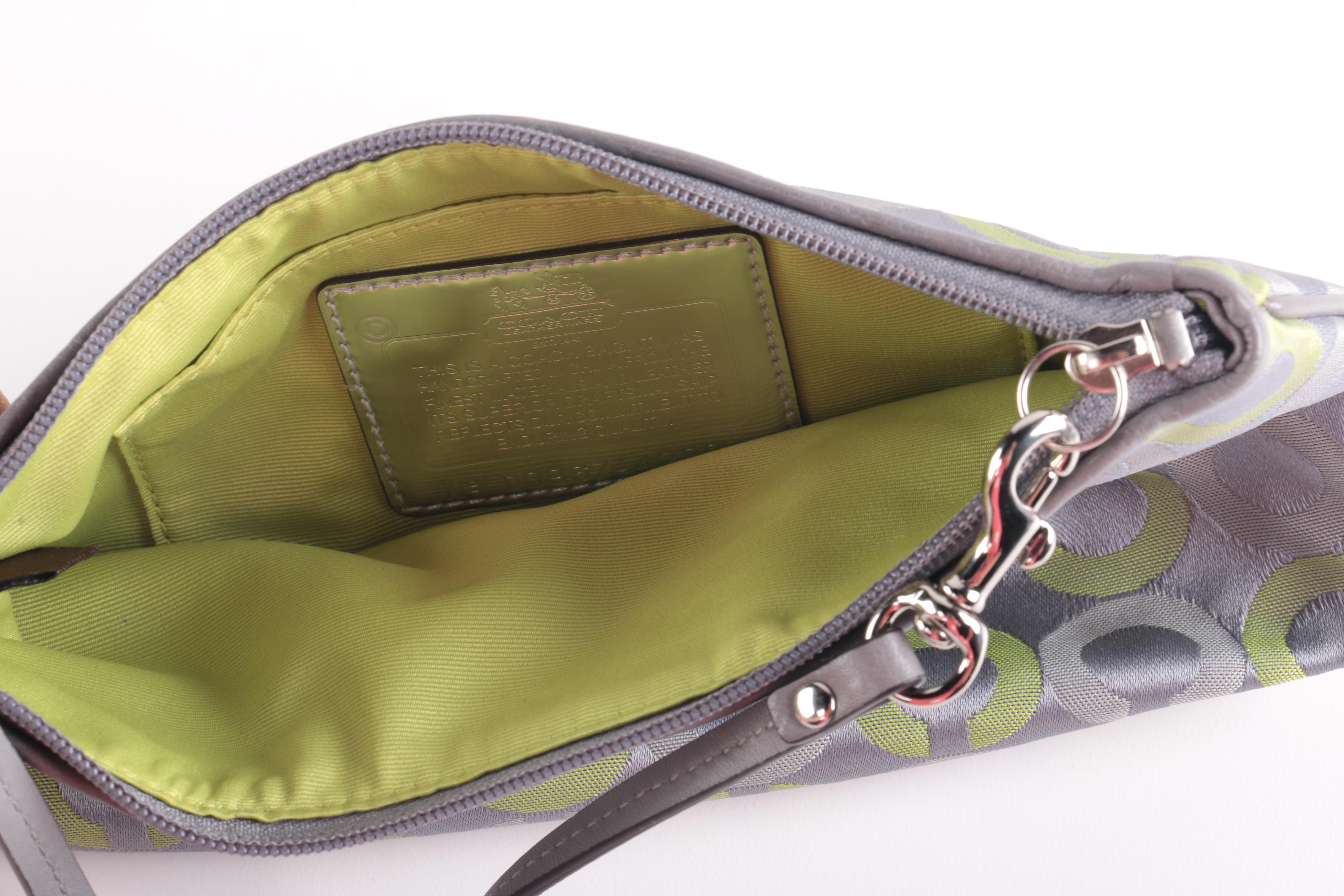 Coach Wristlet and Cosmetic Bag