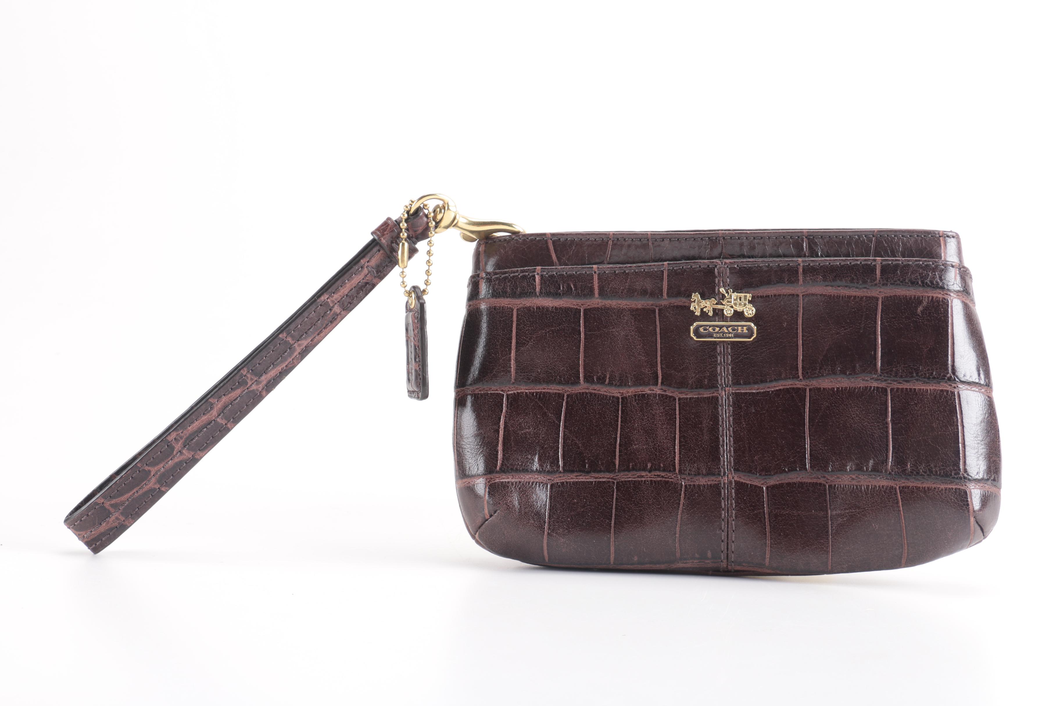 Coach Wristlet and Cosmetic Bag