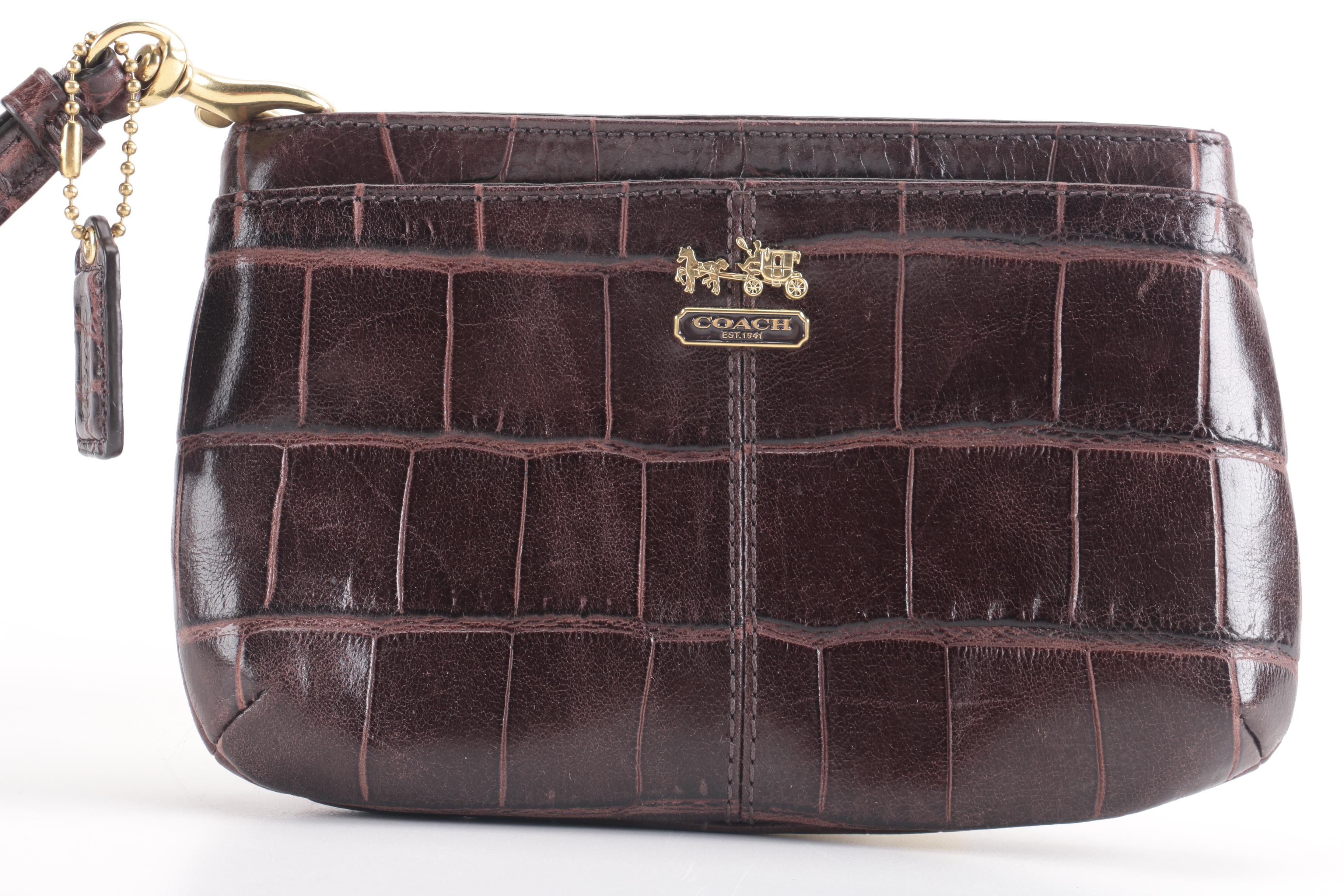 Coach Wristlet and Cosmetic Bag