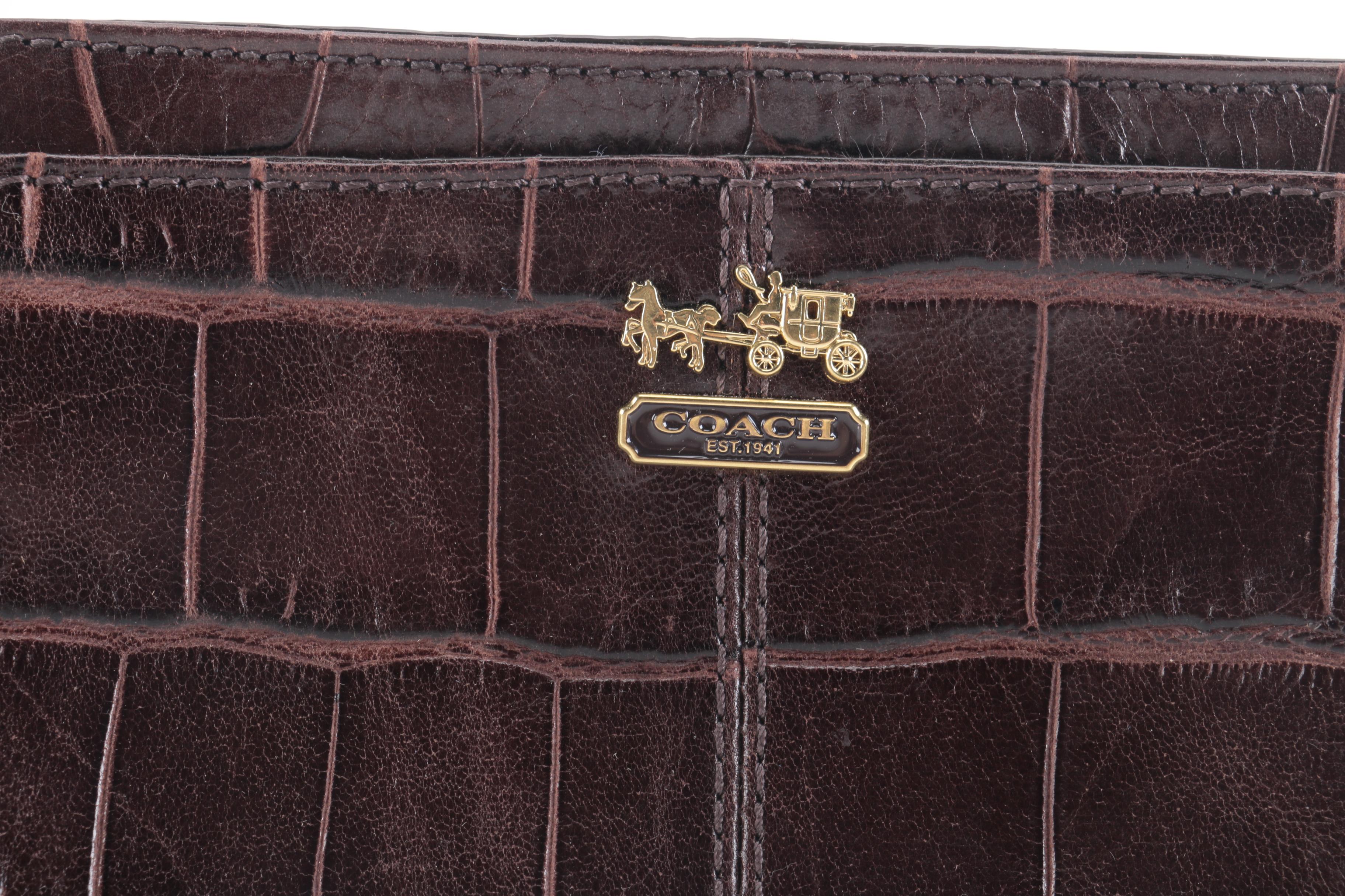 Coach Wristlet and Cosmetic Bag