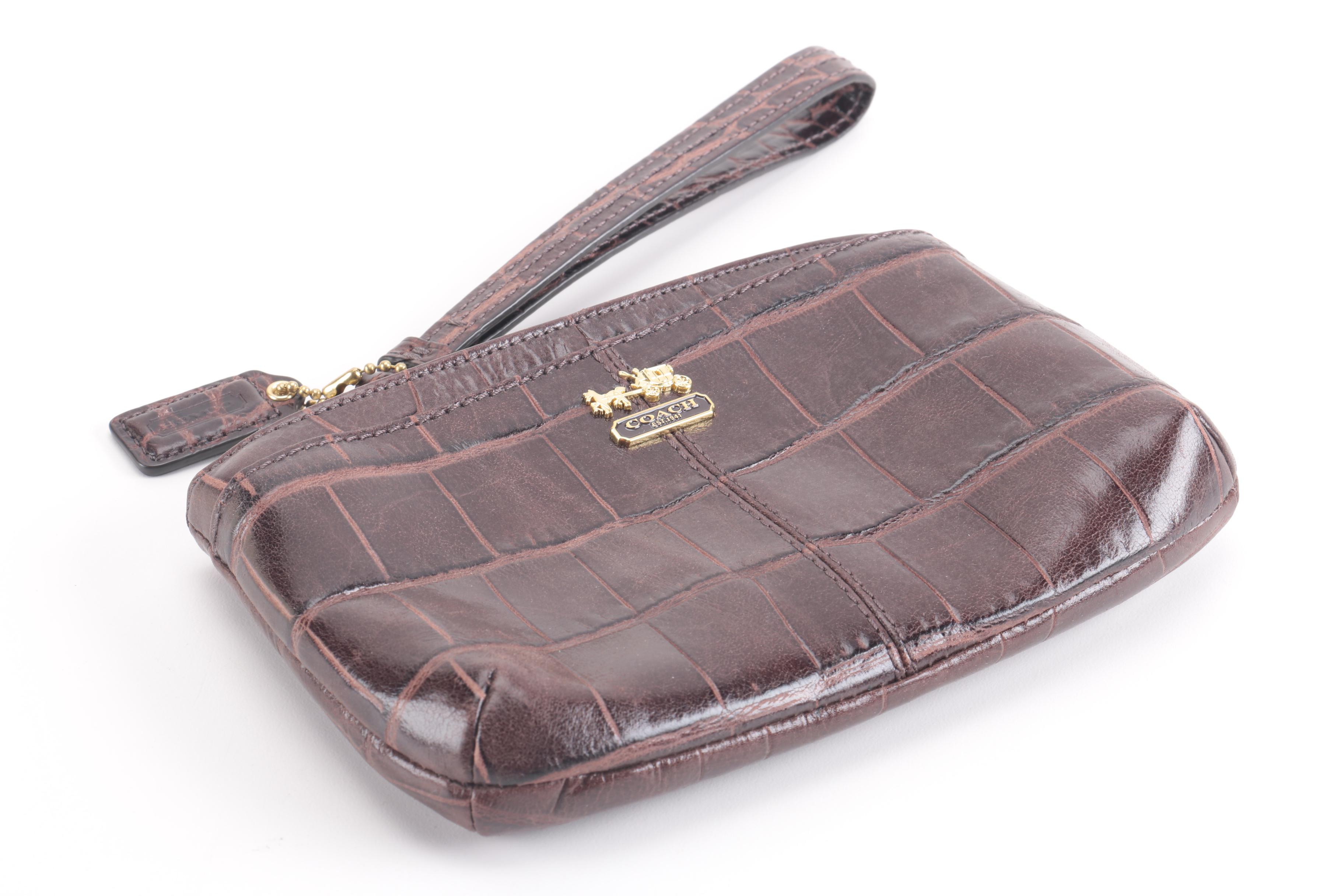 Coach Wristlet and Cosmetic Bag