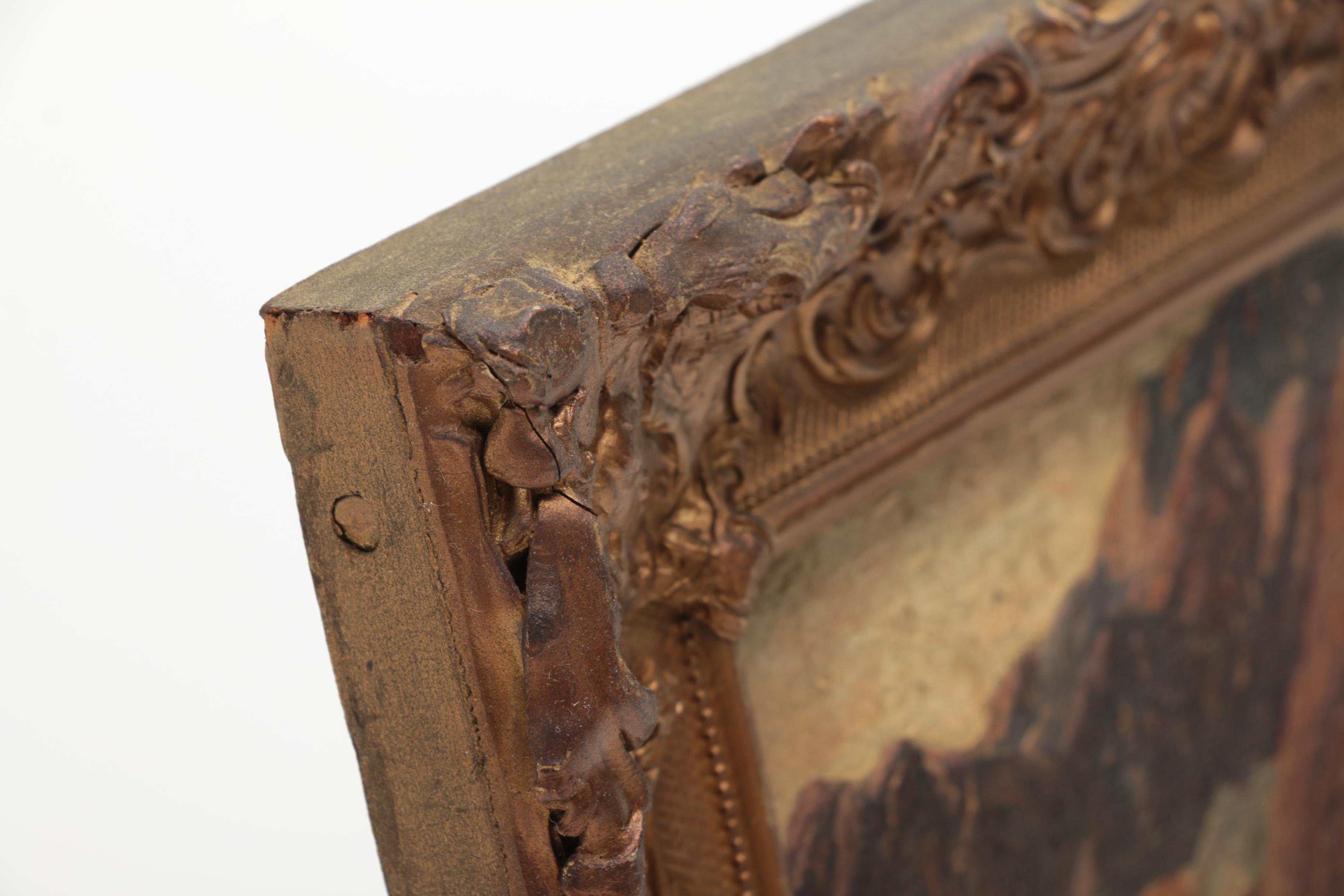 Oil Painting of Mountain Range