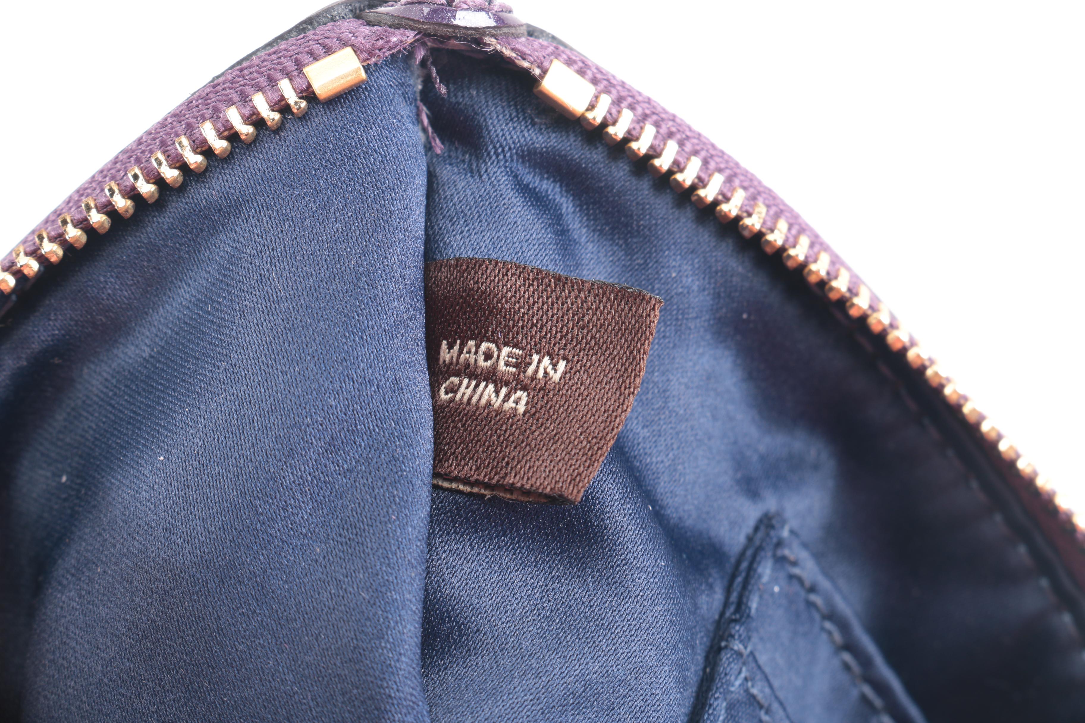 Coach Madison Patent Leather Aubergine Bag and Clutch