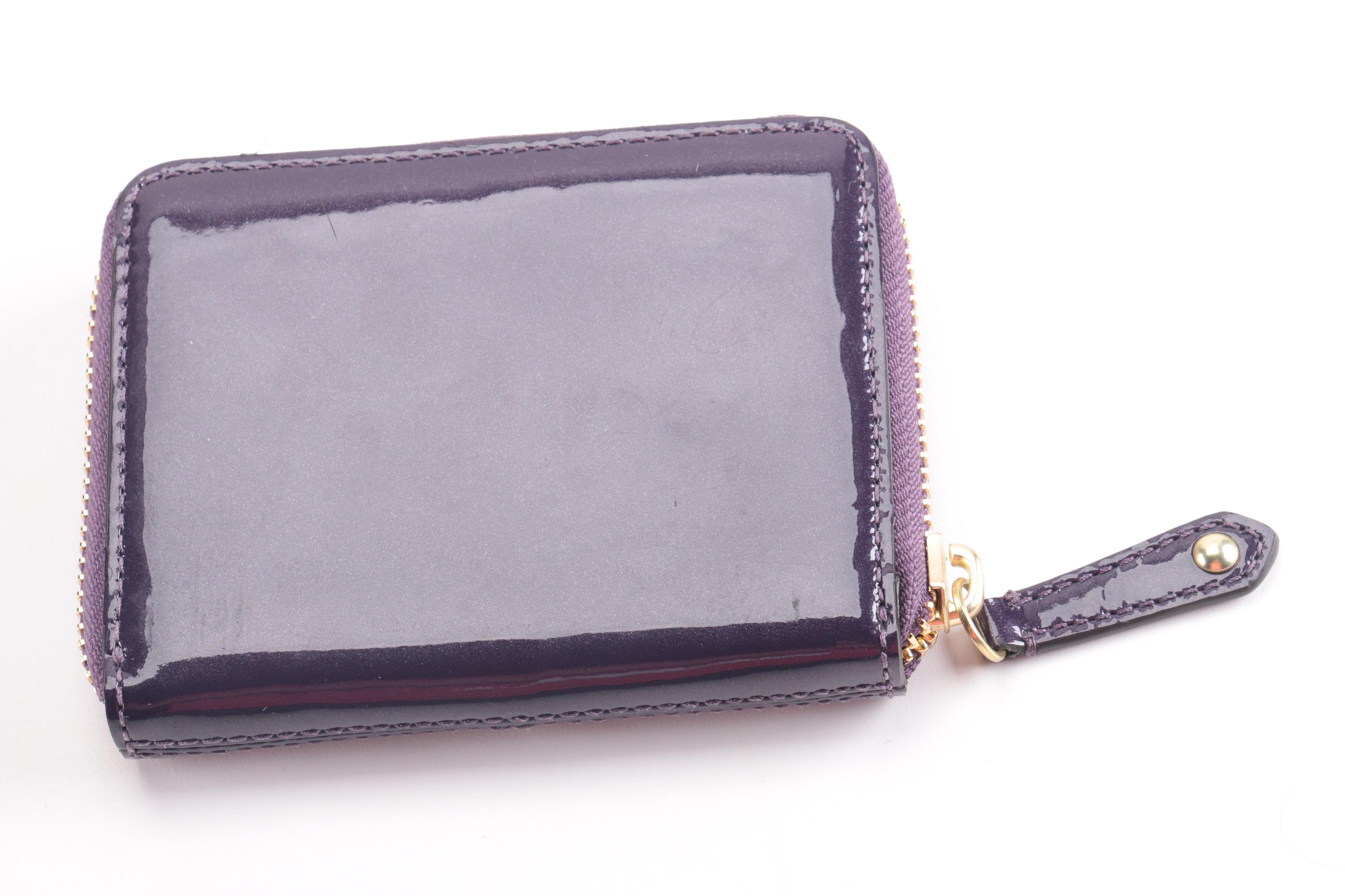 Coach Madison Patent Leather Aubergine Bag and Clutch