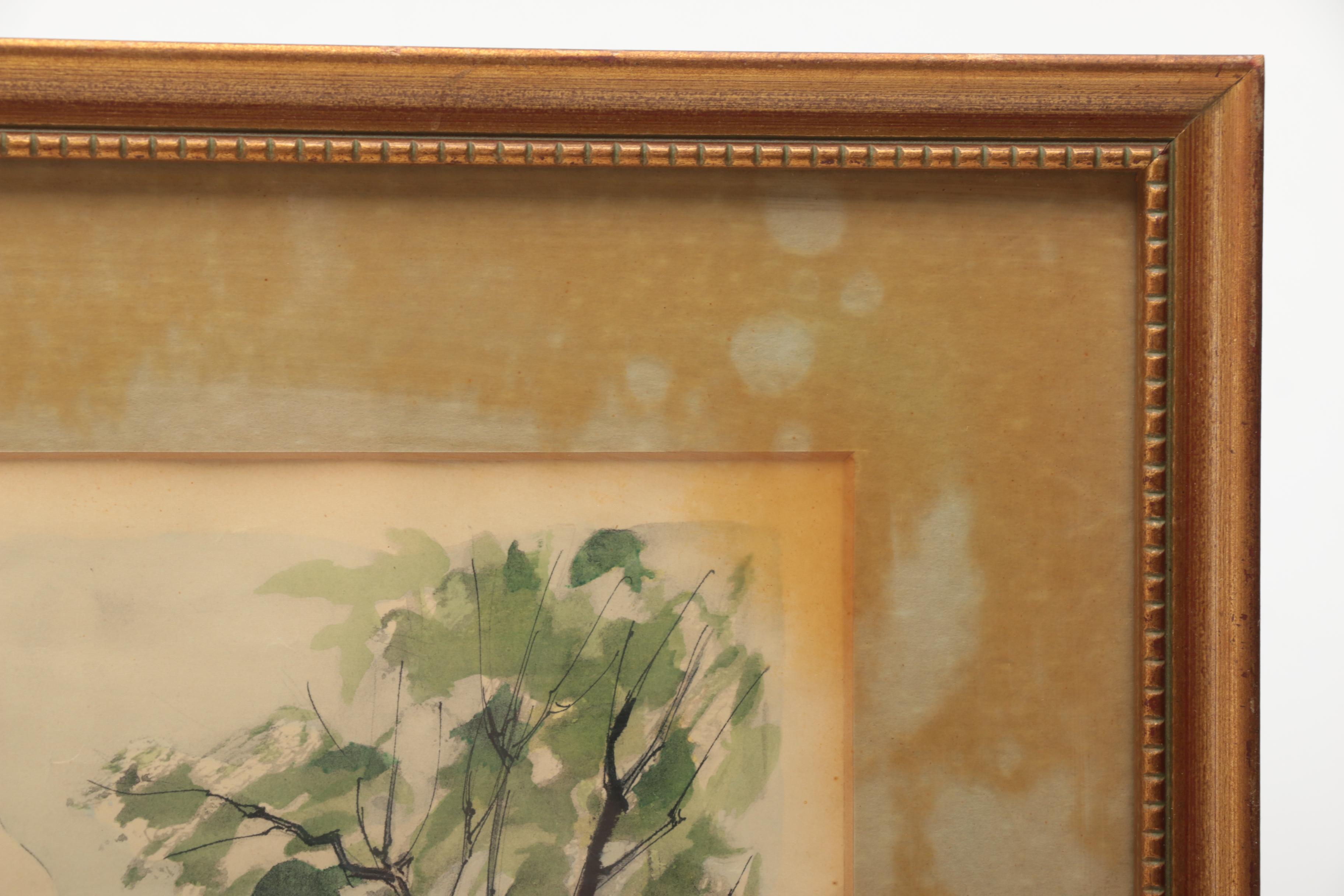 Franz Herbelot Lithograph on Paper "Paris - La Place du Tertre"