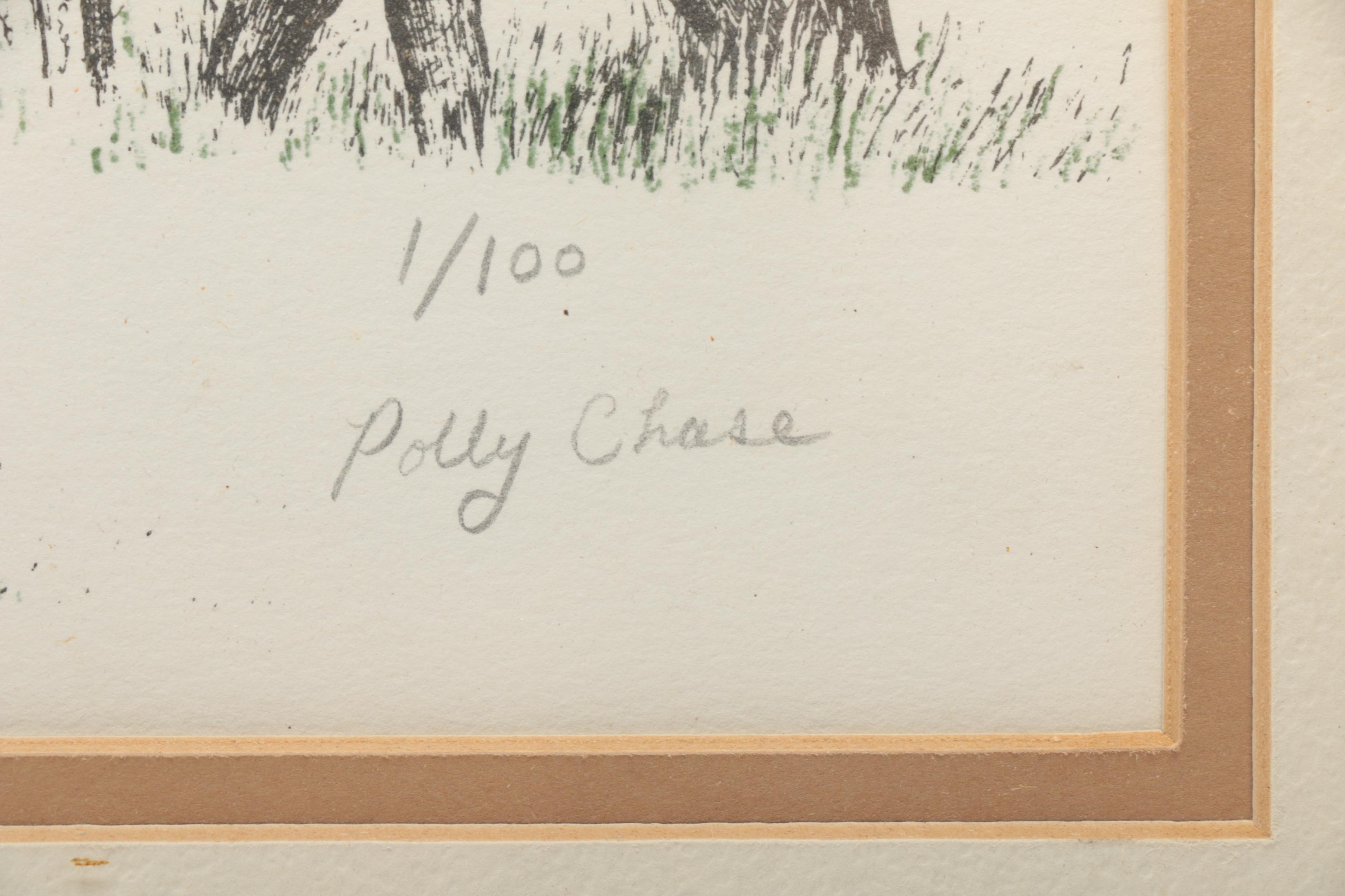 Polly Chase Limited Edition Lithograph of African Elephants