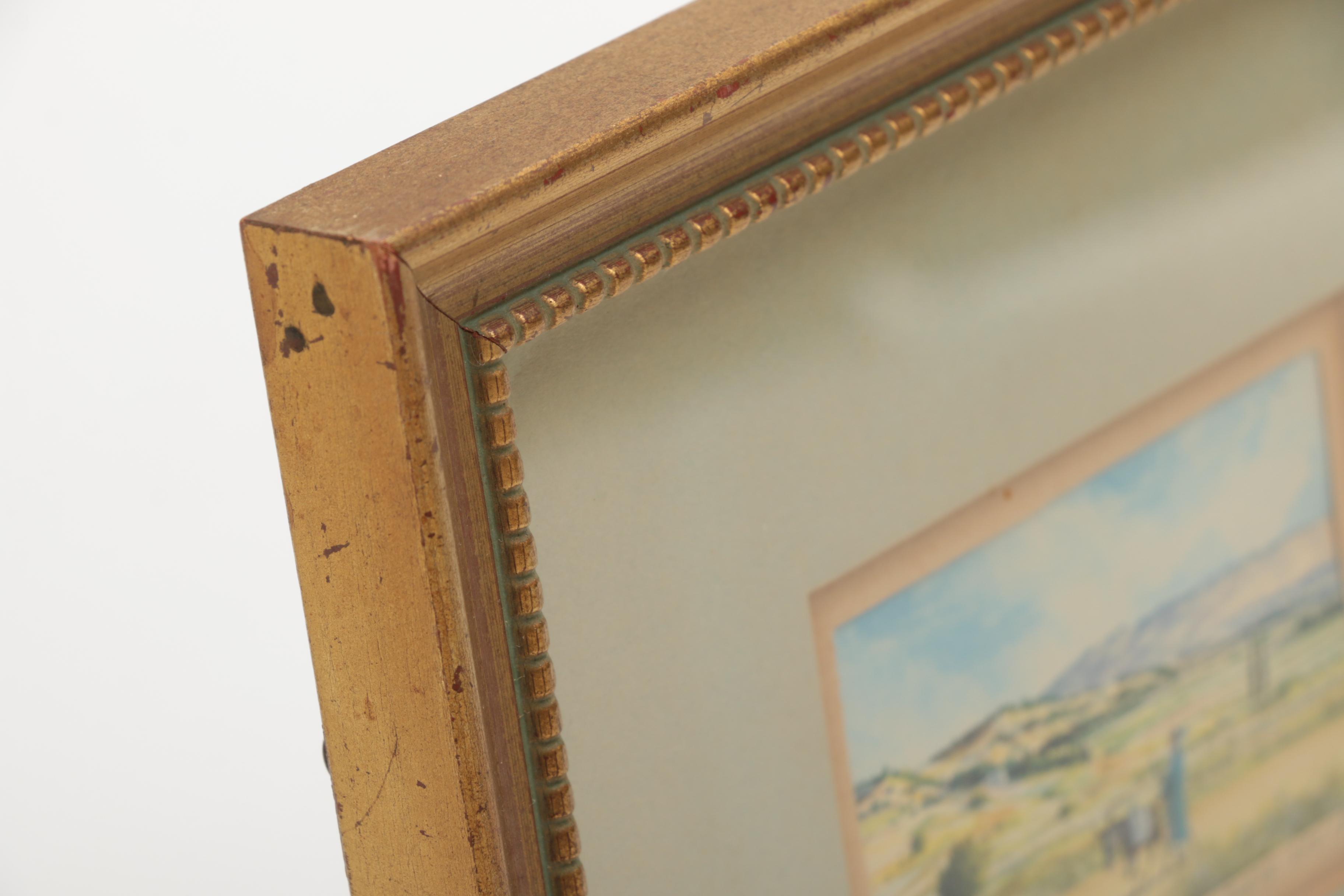 S. Rosen Three Watercolor Paintings on Paper of Israel Landscapes