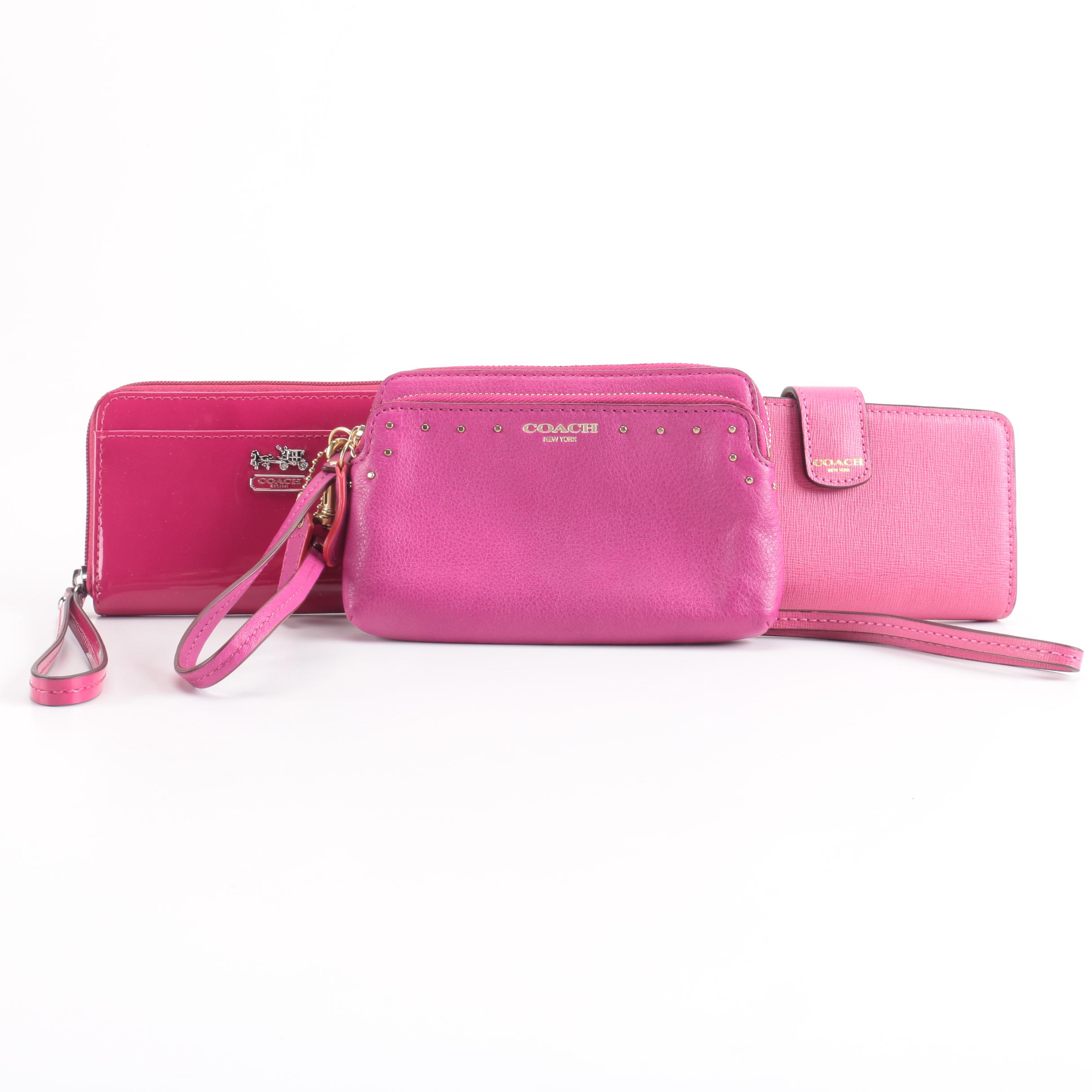 Coach Pink Leather Handbags