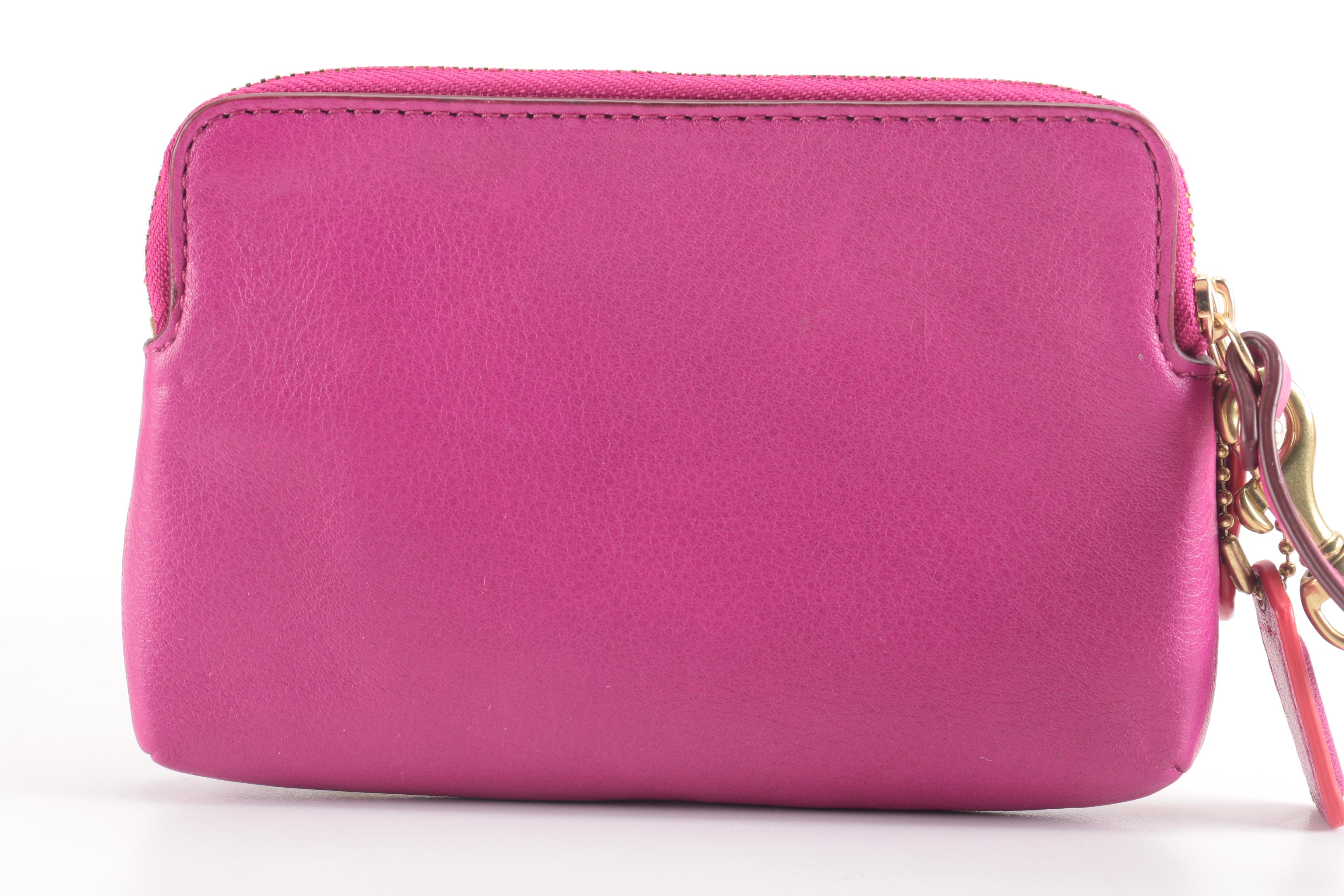 Coach Pink Leather Handbags