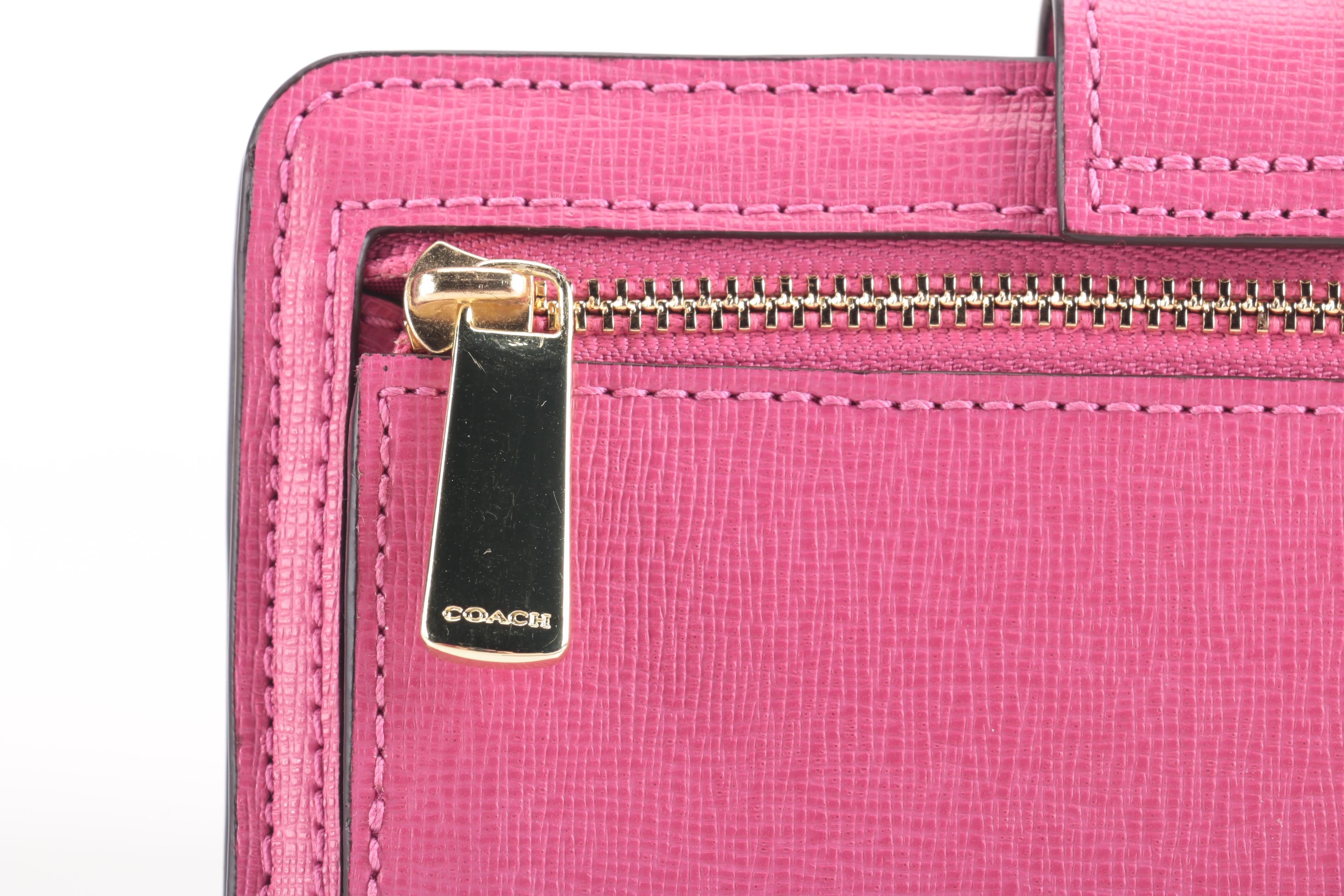 Coach Pink Leather Handbags