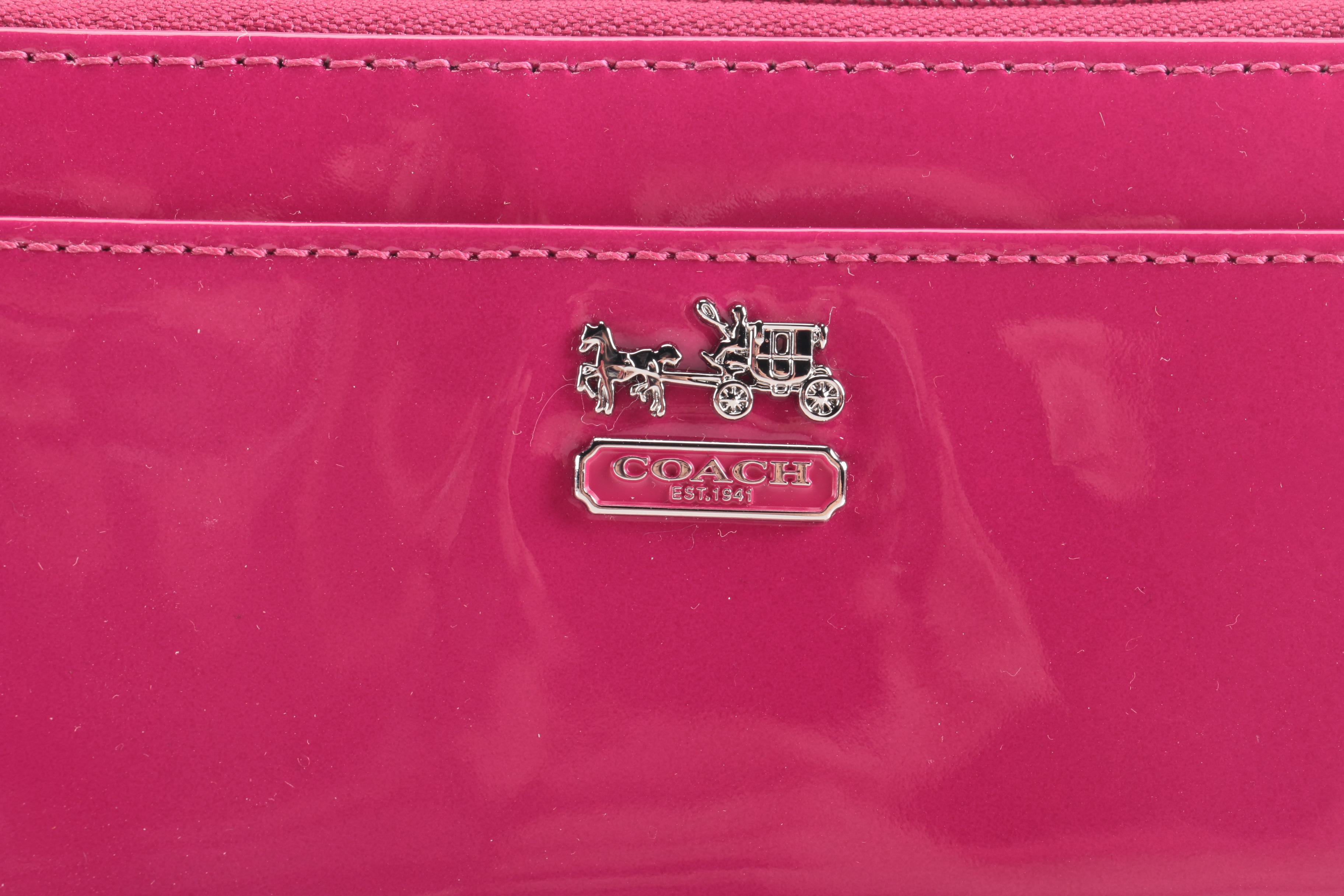 Coach Pink Leather Handbags