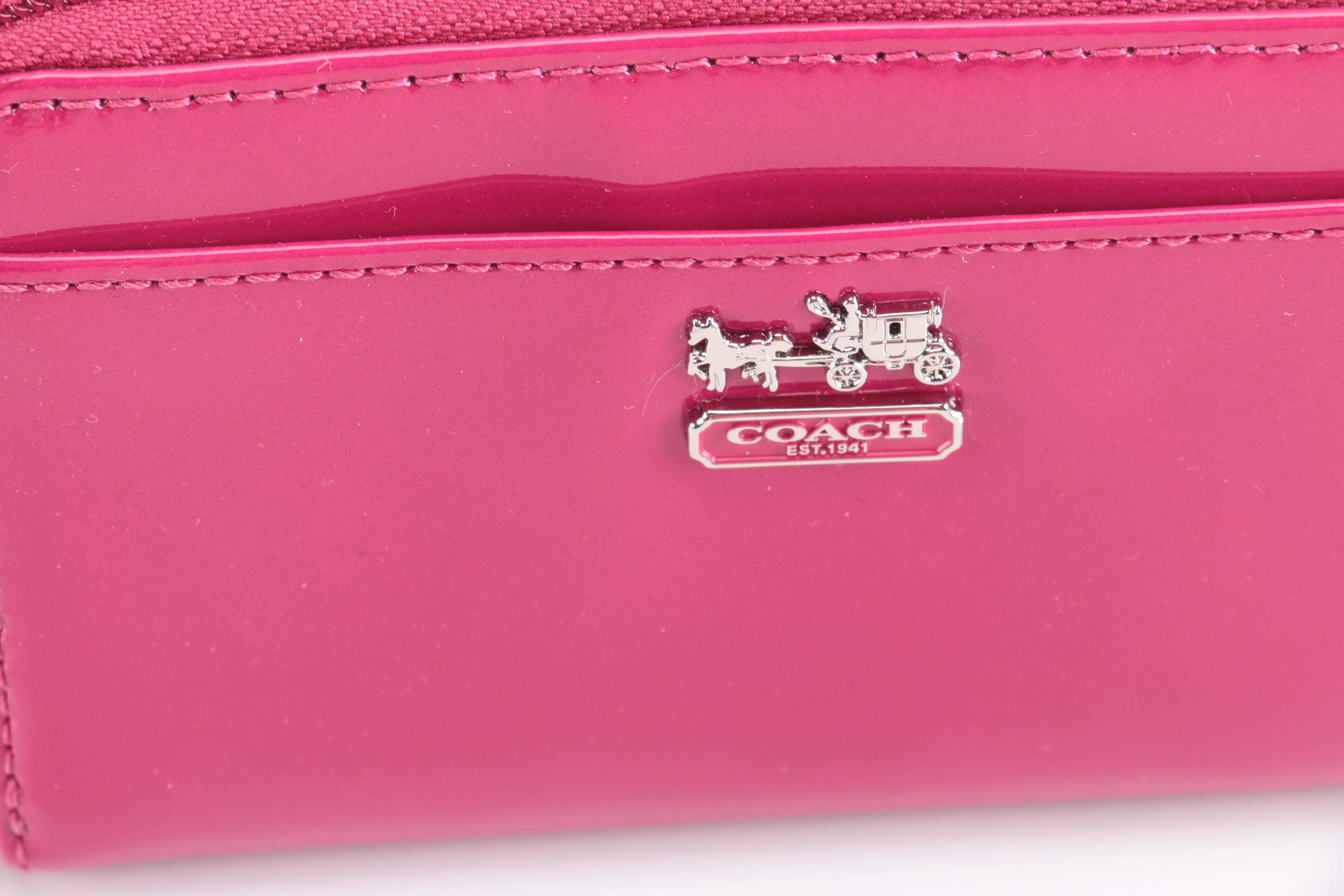 Coach Pink Leather Handbags