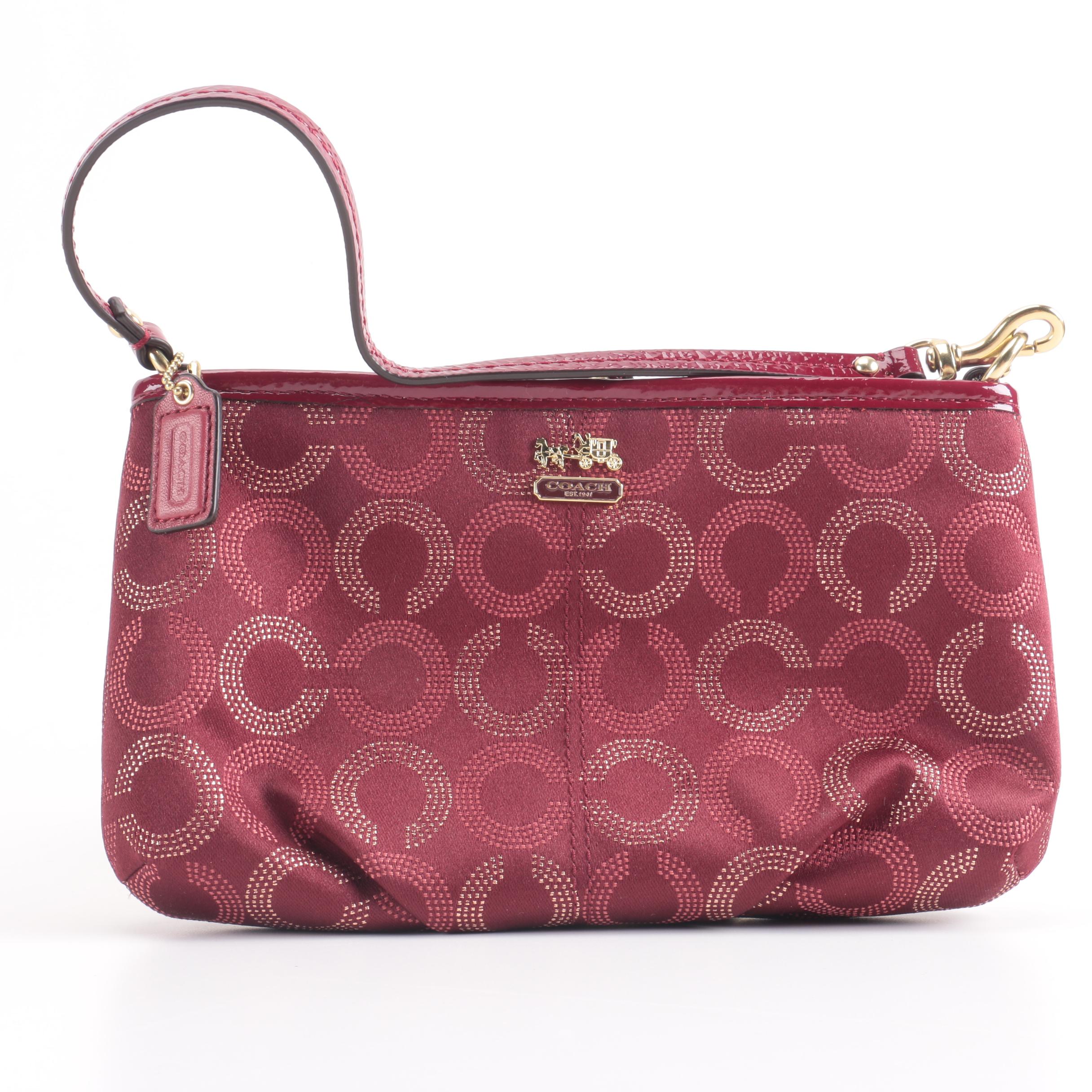 Coach Madison Dotted OP Art Large Wristlet