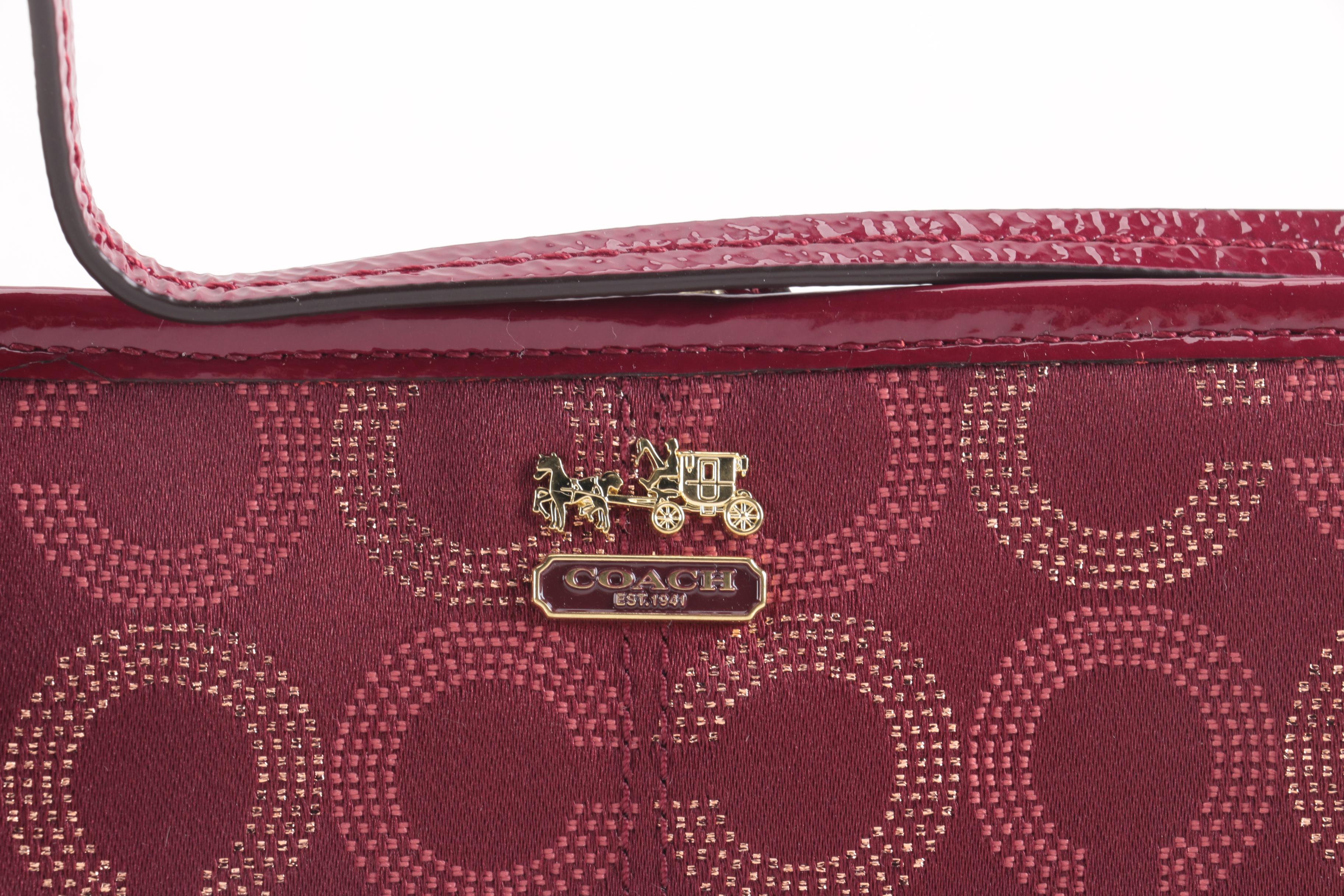 Coach Madison Dotted OP Art Large Wristlet