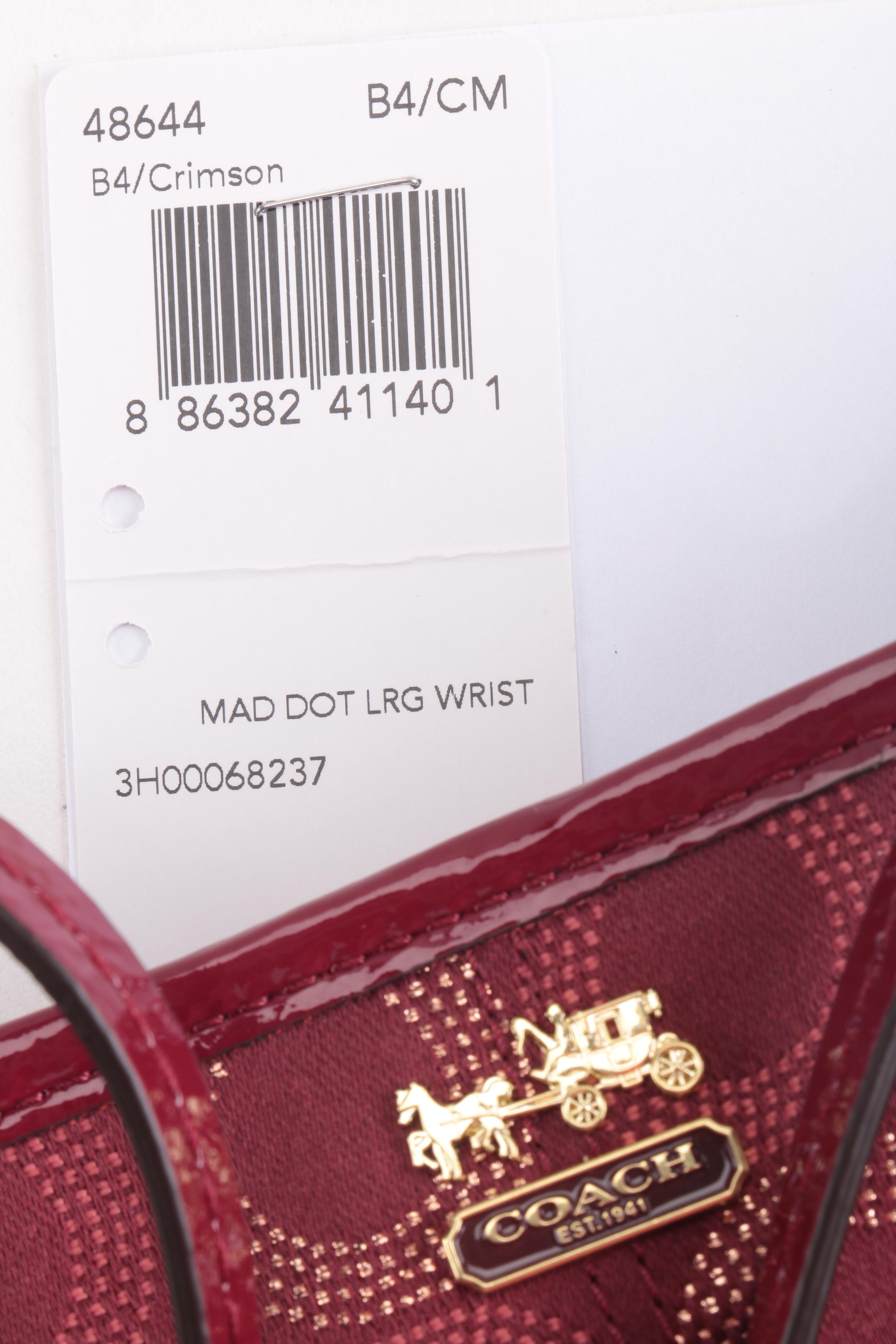 Coach Madison Dotted OP Art Large Wristlet