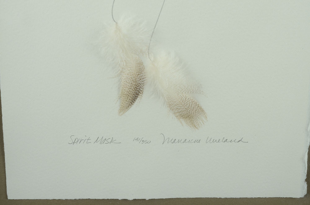 Marianne Uneland Embossed Mixed Media Relief Print "Spirit Mask"