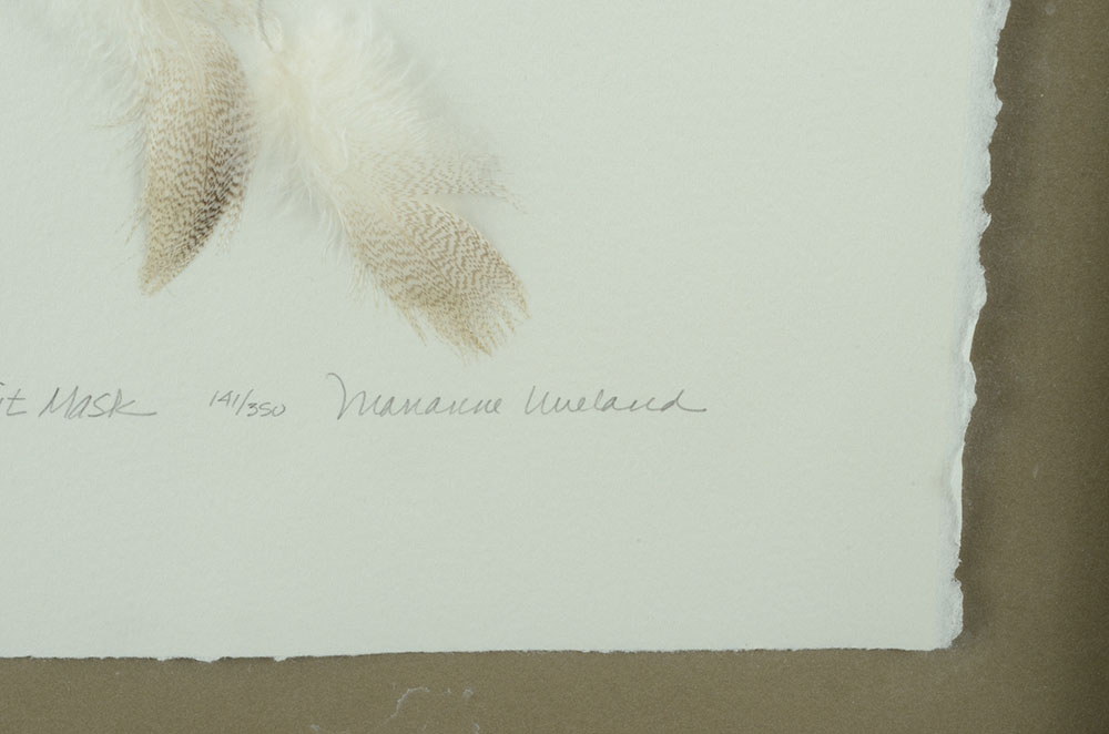 Marianne Uneland Embossed Mixed Media Relief Print "Spirit Mask"