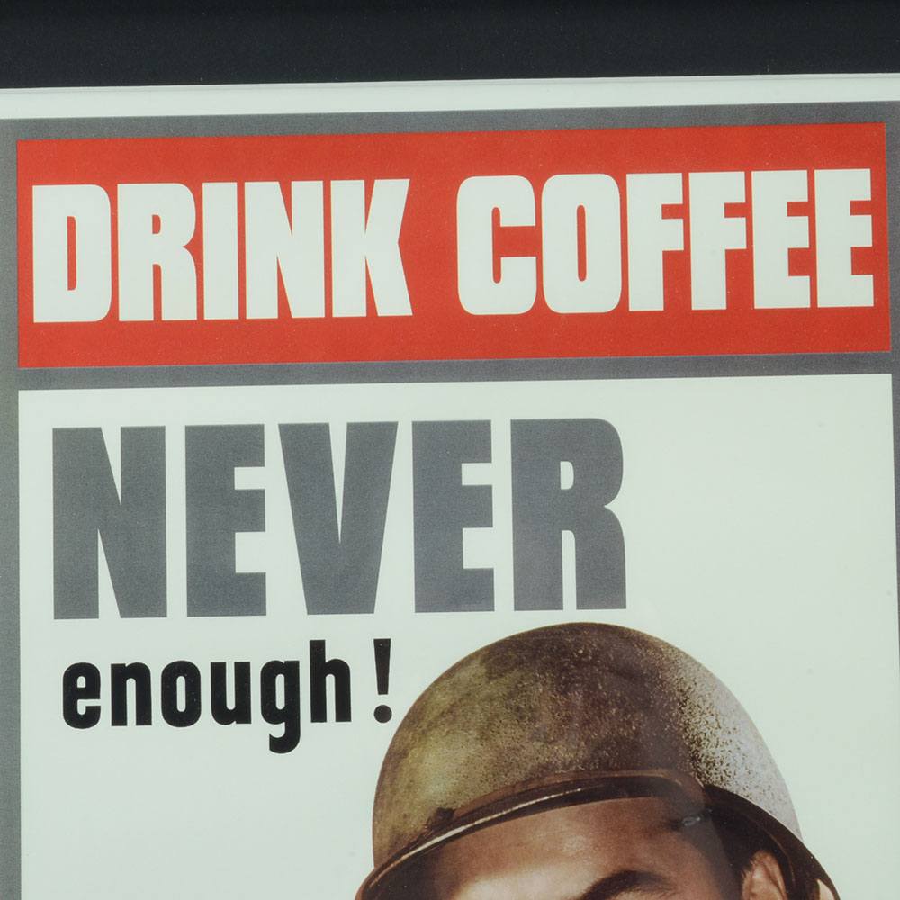 Contemporary WWII Propaganda Spoof Poster "Caffeine Gives You Your Fair Share"