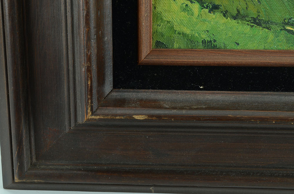 Vintage Original Decorative Oil Landscape on Canvas