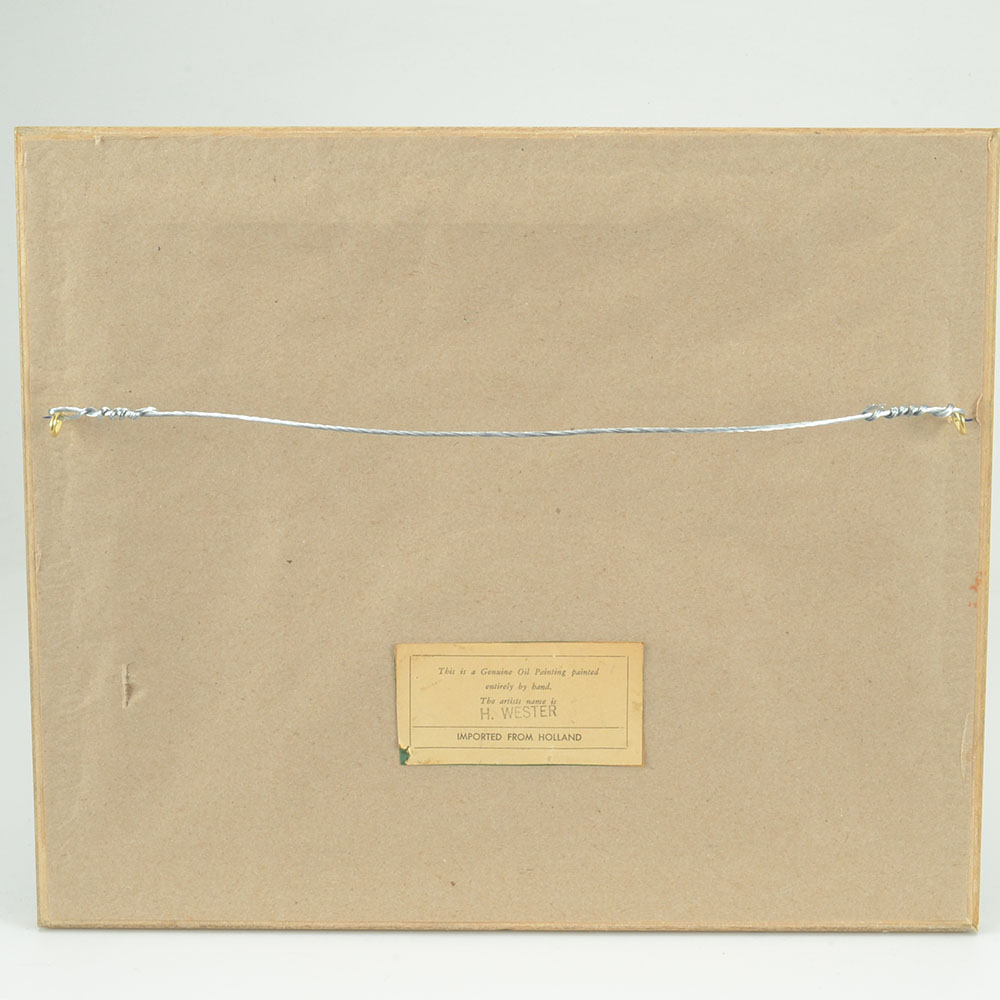 H. Wester Original Maritime Oil on Academy Board