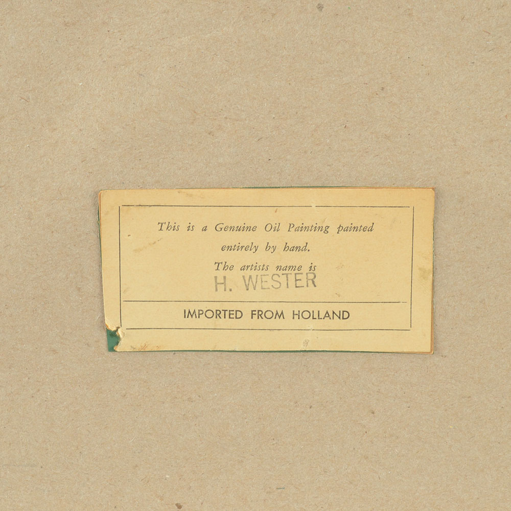 H. Wester Original Maritime Oil on Academy Board