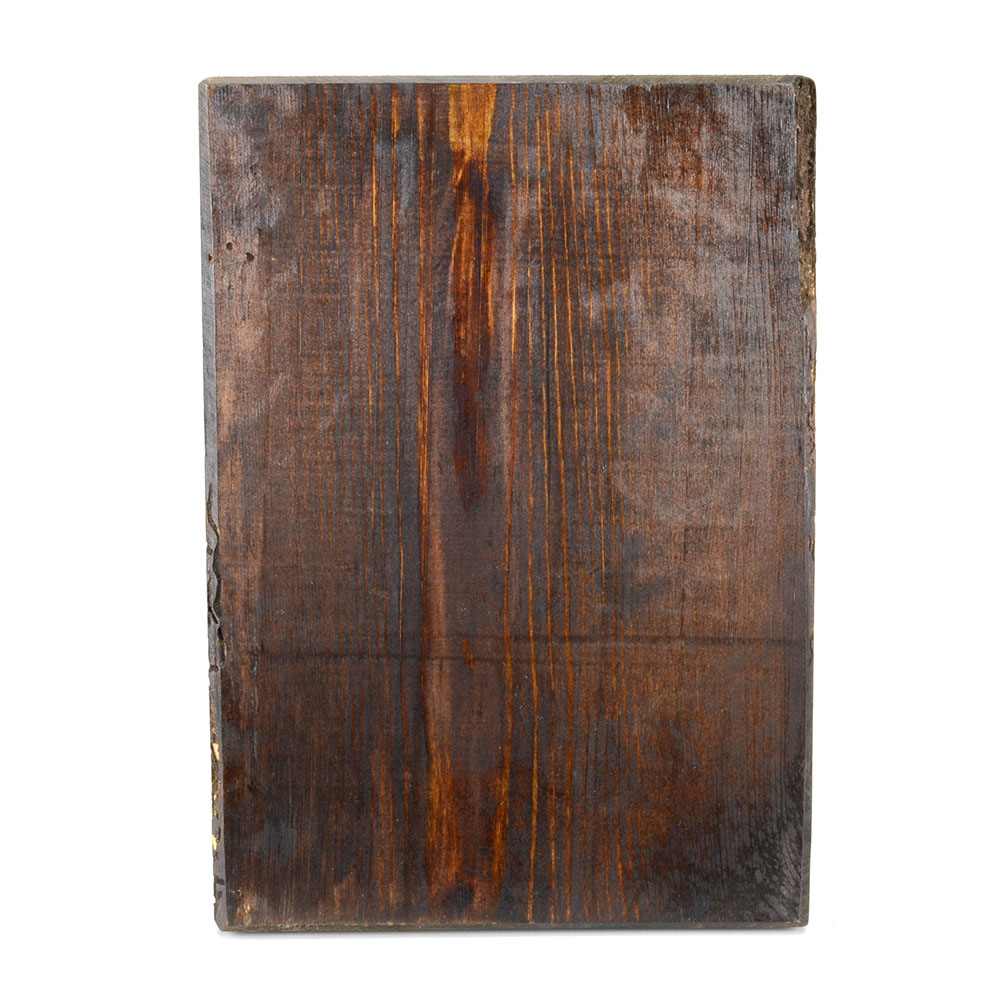 Antique Byzantine Tempera and Gold Leaf Religious Icon on Wood Panel of Christ Pantocrator