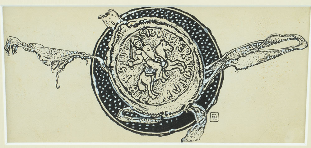 Eric Pape Ink and Gouache Illustration for "Notre Dame of Paris"