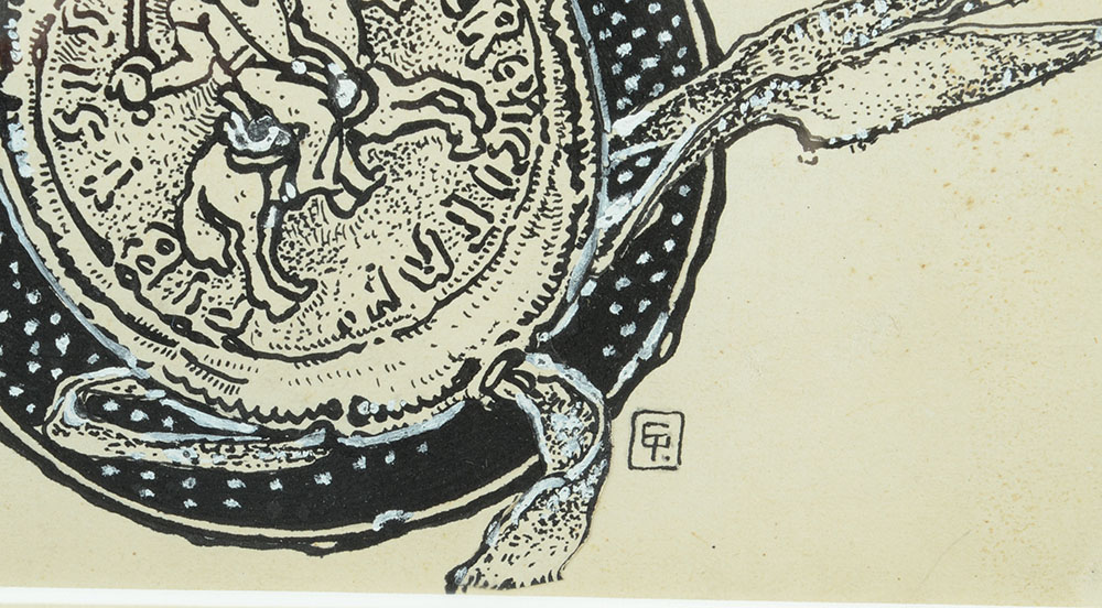 Eric Pape Ink and Gouache Illustration for "Notre Dame of Paris"