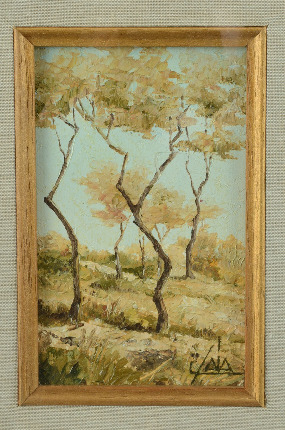 C. Saia Original Oil Landscape on Wood "In Collina"
