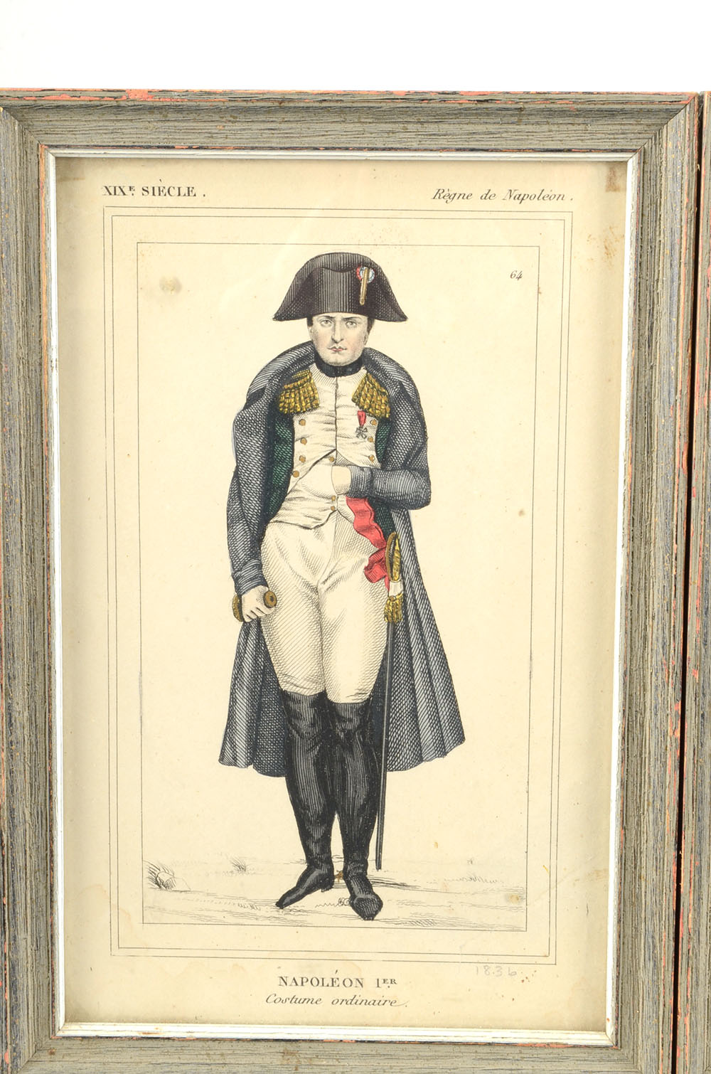 Two 19th-Century Hand-Colored French Engravings