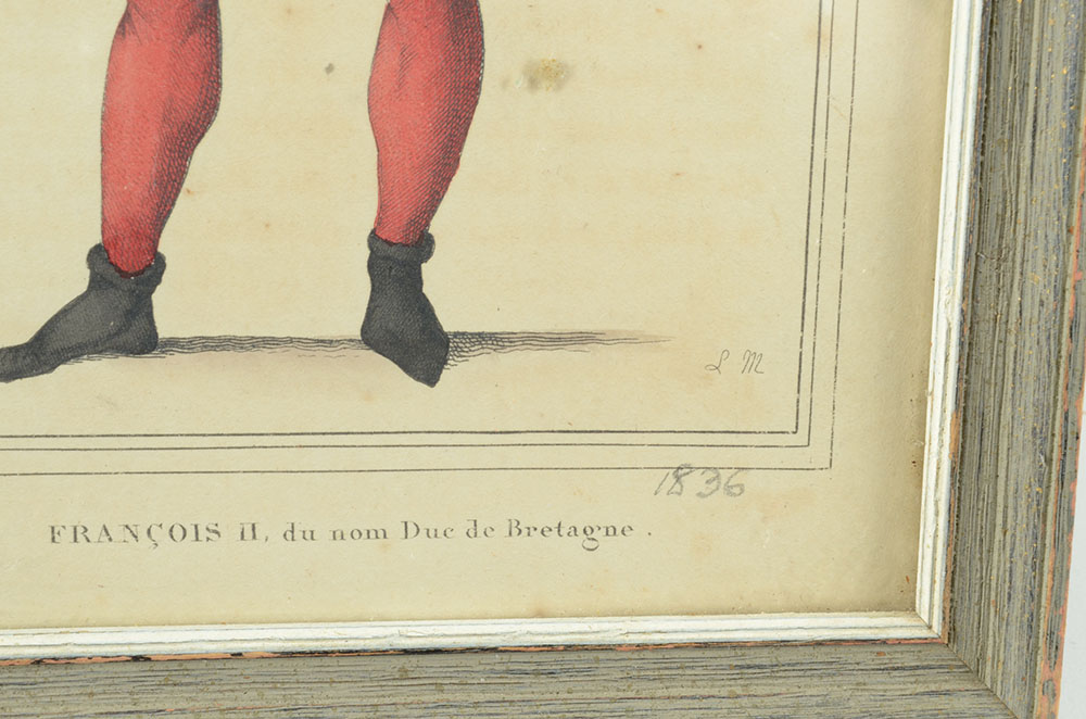 Two 19th-Century Hand-Colored French Engravings