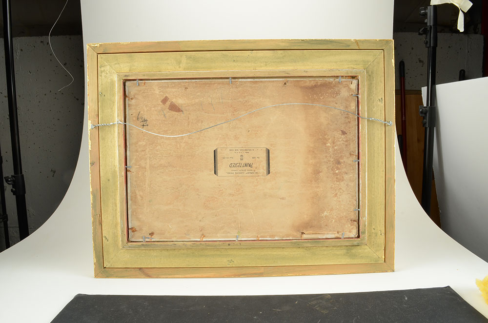 George Sumner Colman Original Oil Harbor Scene on Canvas Board