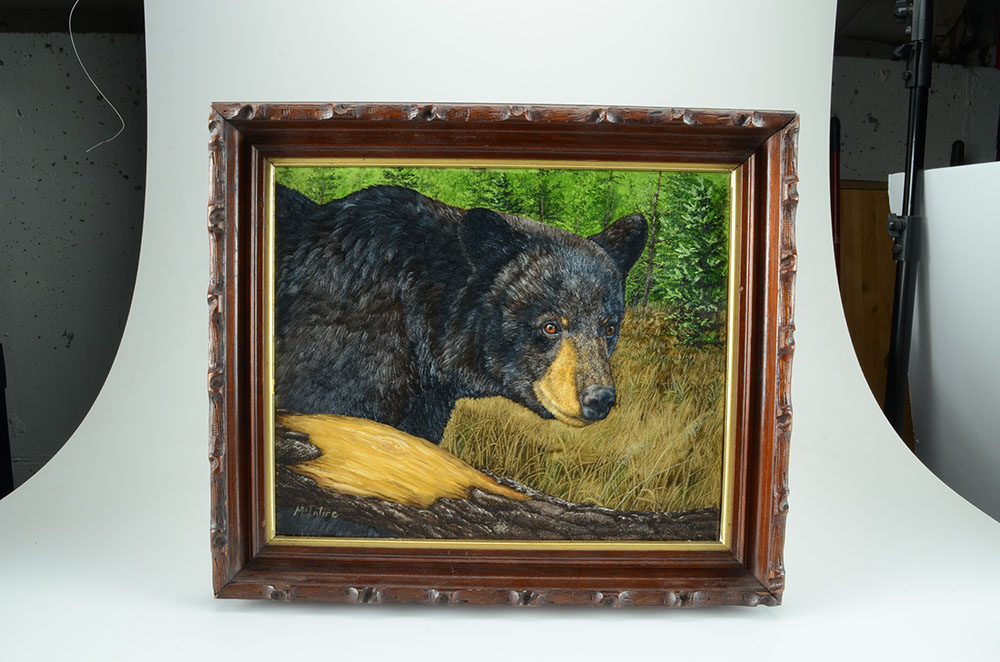 John McIntire Original 2011 Oil on Canvas "Black Bear"