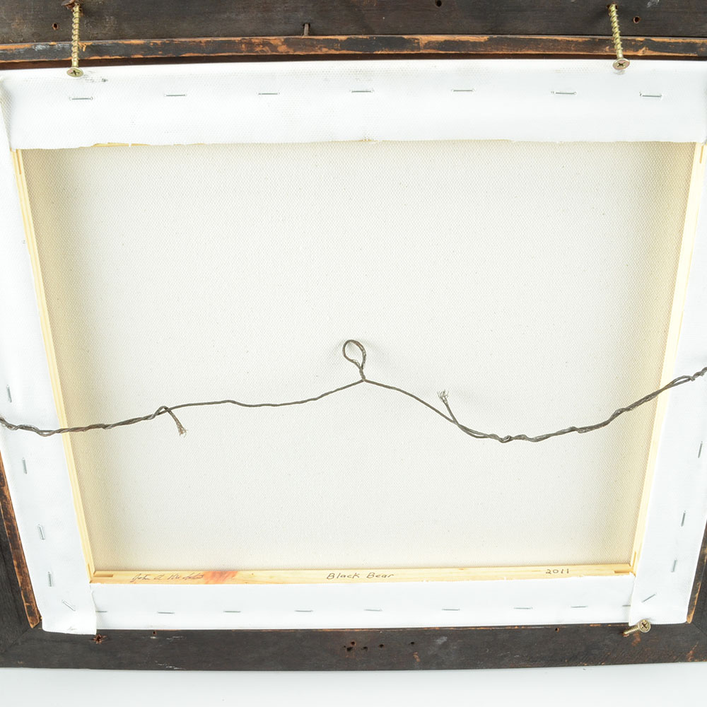 John McIntire Original 2011 Oil on Canvas "Black Bear"