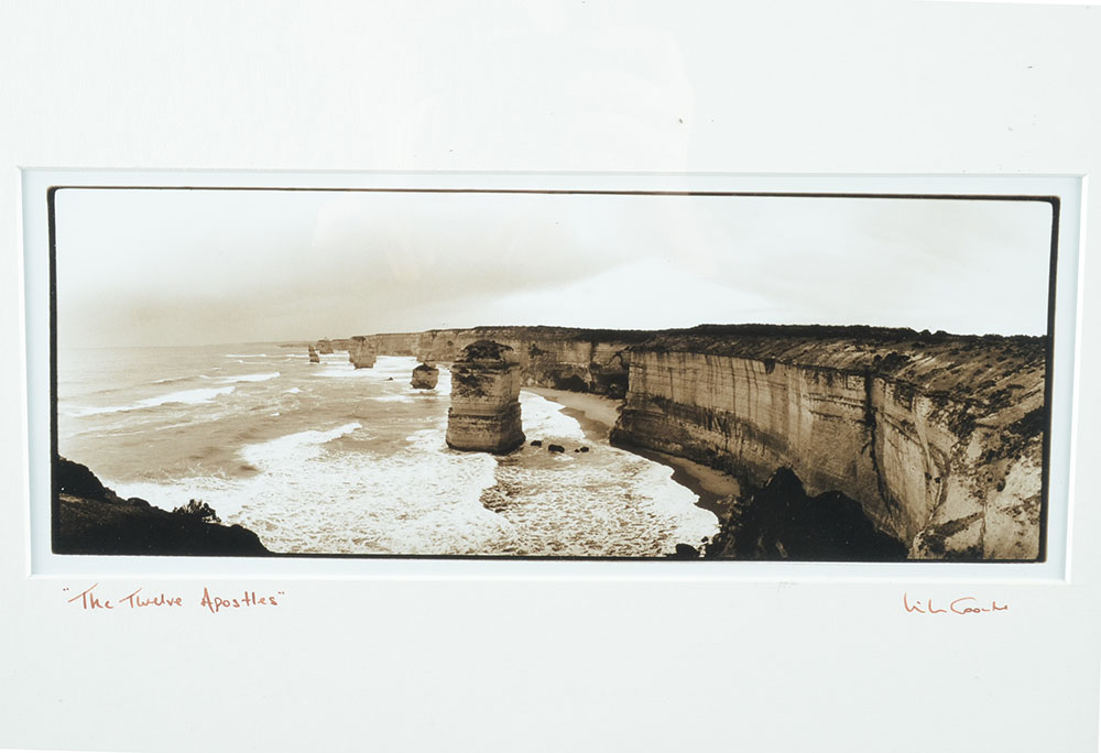 Two Mike Coombe Signed Photographs "Harvey Bay" & "The Twelve Apostles"