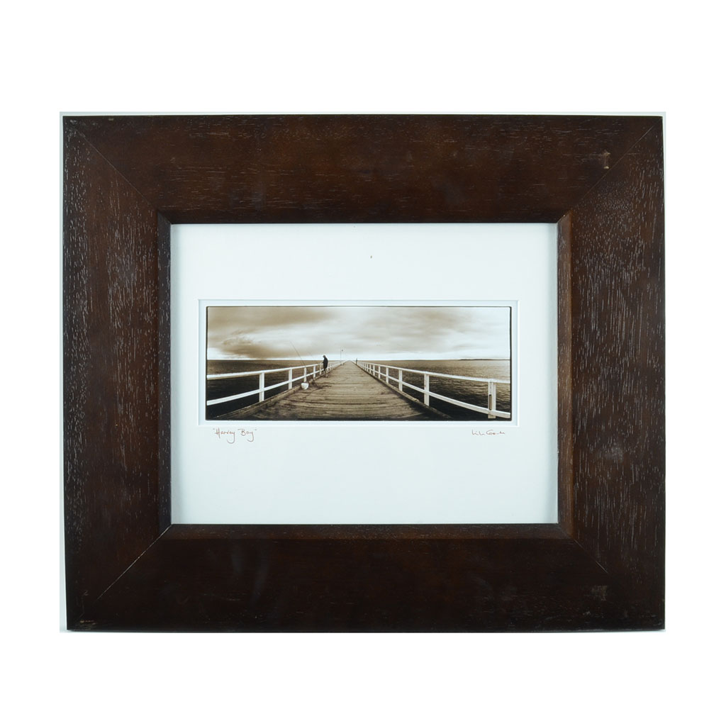 Two Mike Coombe Signed Photographs "Harvey Bay" & "The Twelve Apostles"