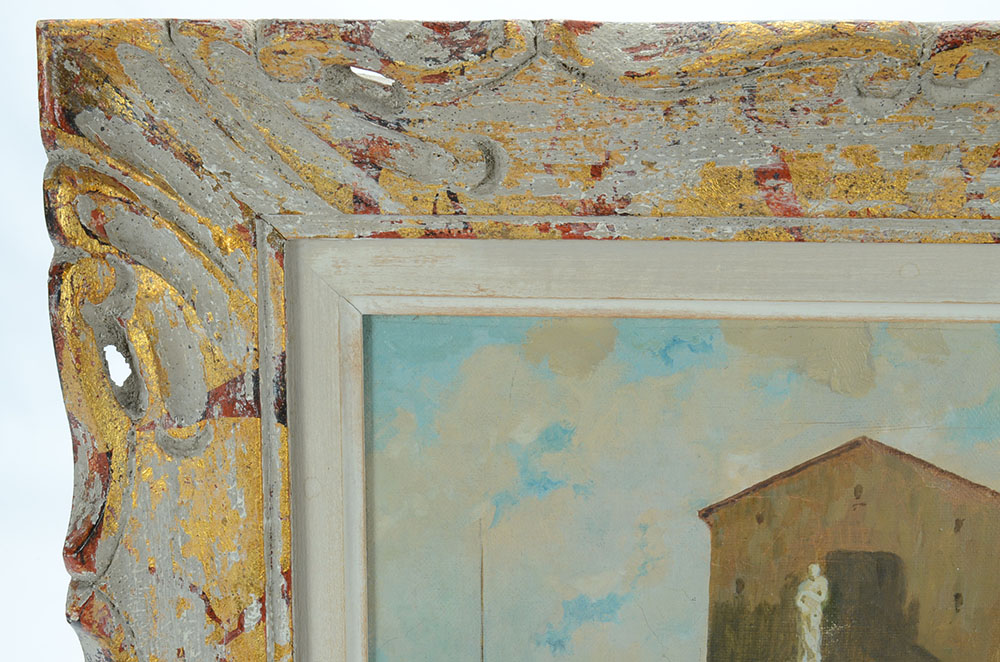 Ugo Fioravanti Original Oil on Canvas "Napoli Mercato a Porta Capuana"