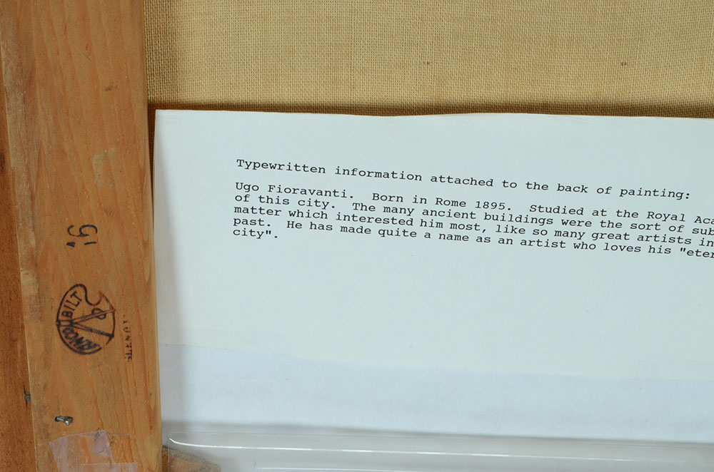 Ugo Fioravanti Original Oil on Canvas "Napoli Mercato a Porta Capuana"