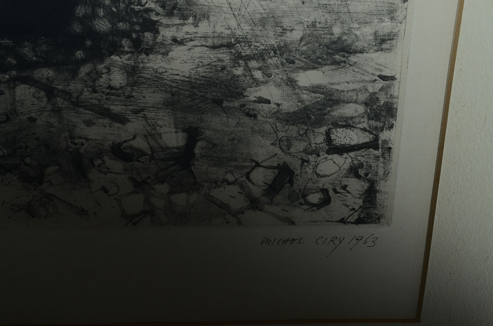 Michel Ciry Signed 1963 Nautical Drypoint Aquatint Etching