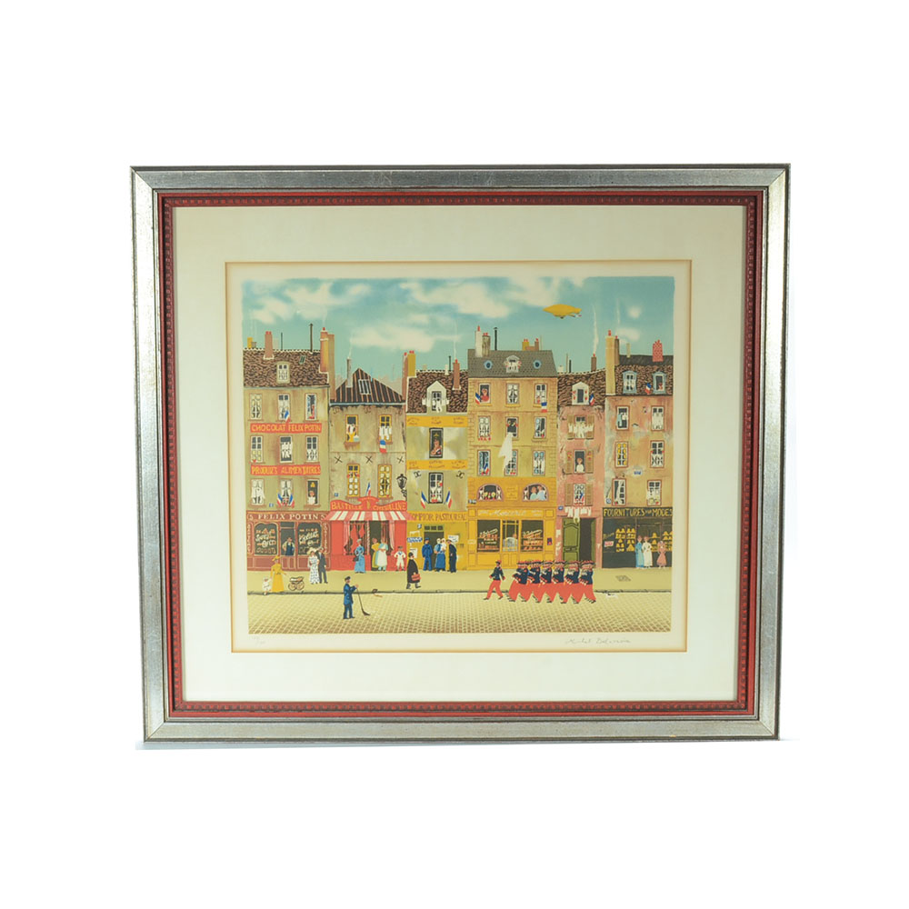 Michel Delacroix Signed Hand-Pulled Color Lithograph