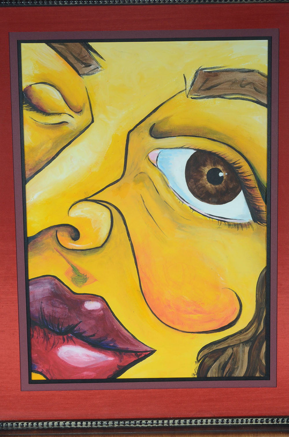 Original Gouache and Watercolor Portrait