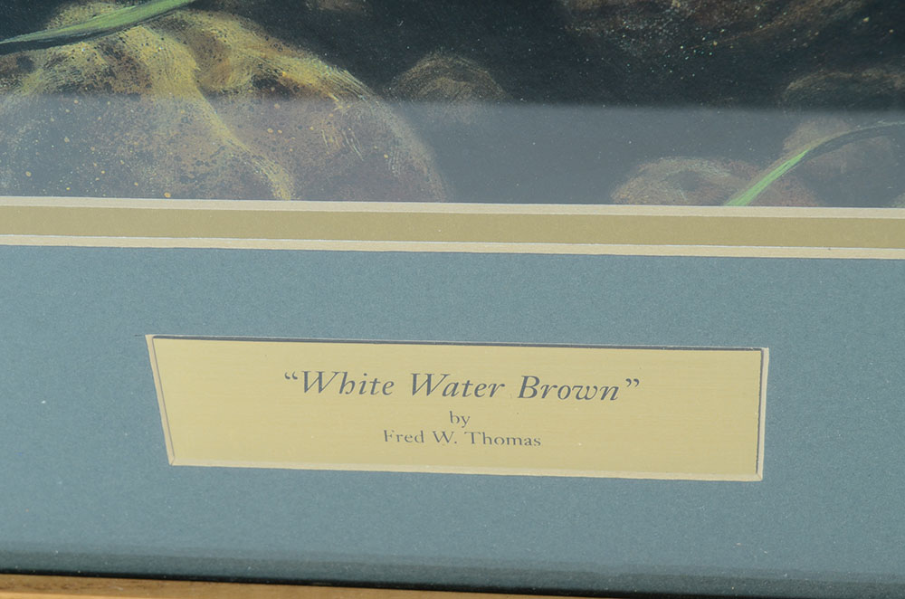 Fred W. Thomas Signed L/E "White Water Brown" Offset Lithograph