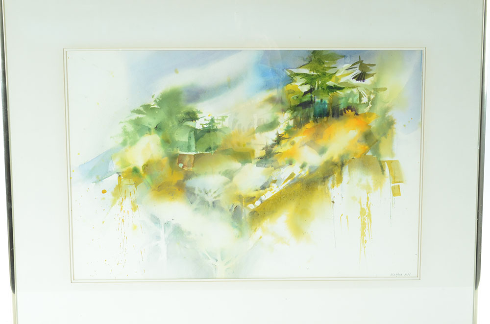 Jean Wetzler Signed Original Watercolor "Color Swept"