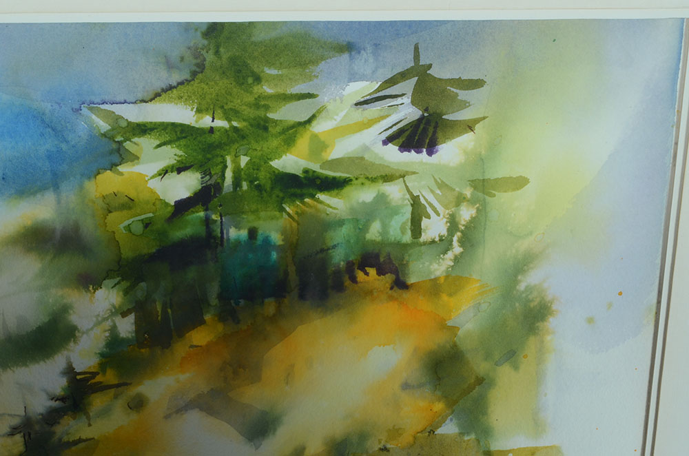 Jean Wetzler Signed Original Watercolor "Color Swept"