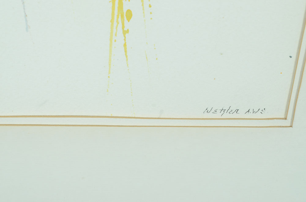 Jean Wetzler Signed Original Watercolor "Color Swept"