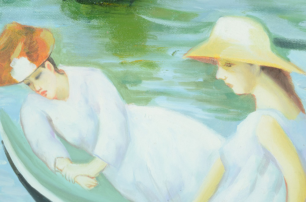 Oil Copy Painting on Canvas after Mary Cassatt "Summertime"