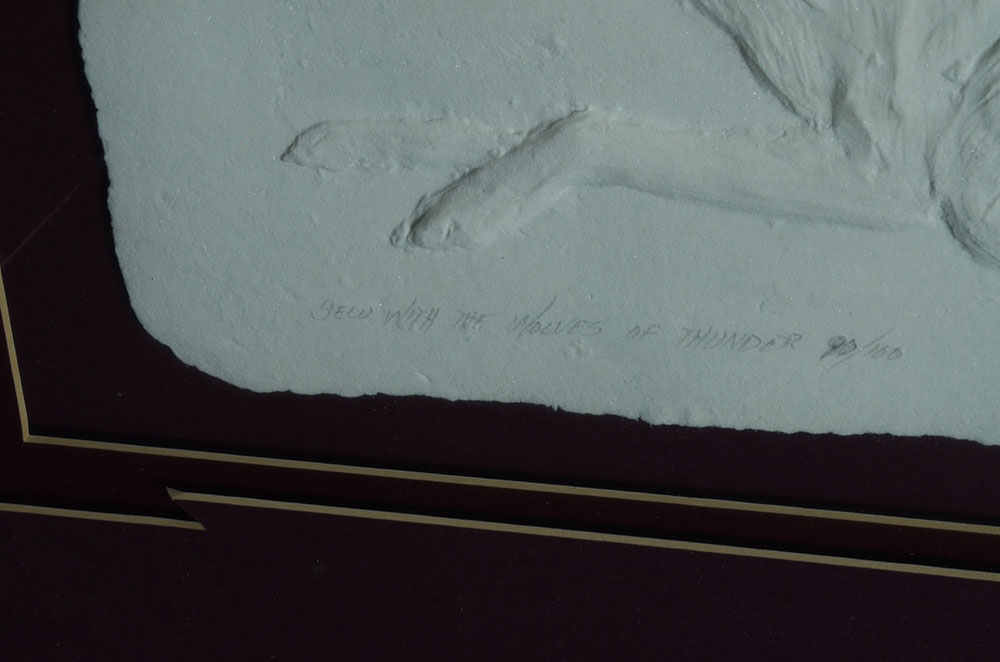 Cast Paper Relief Print "Selu with the Wolves of Thunder"