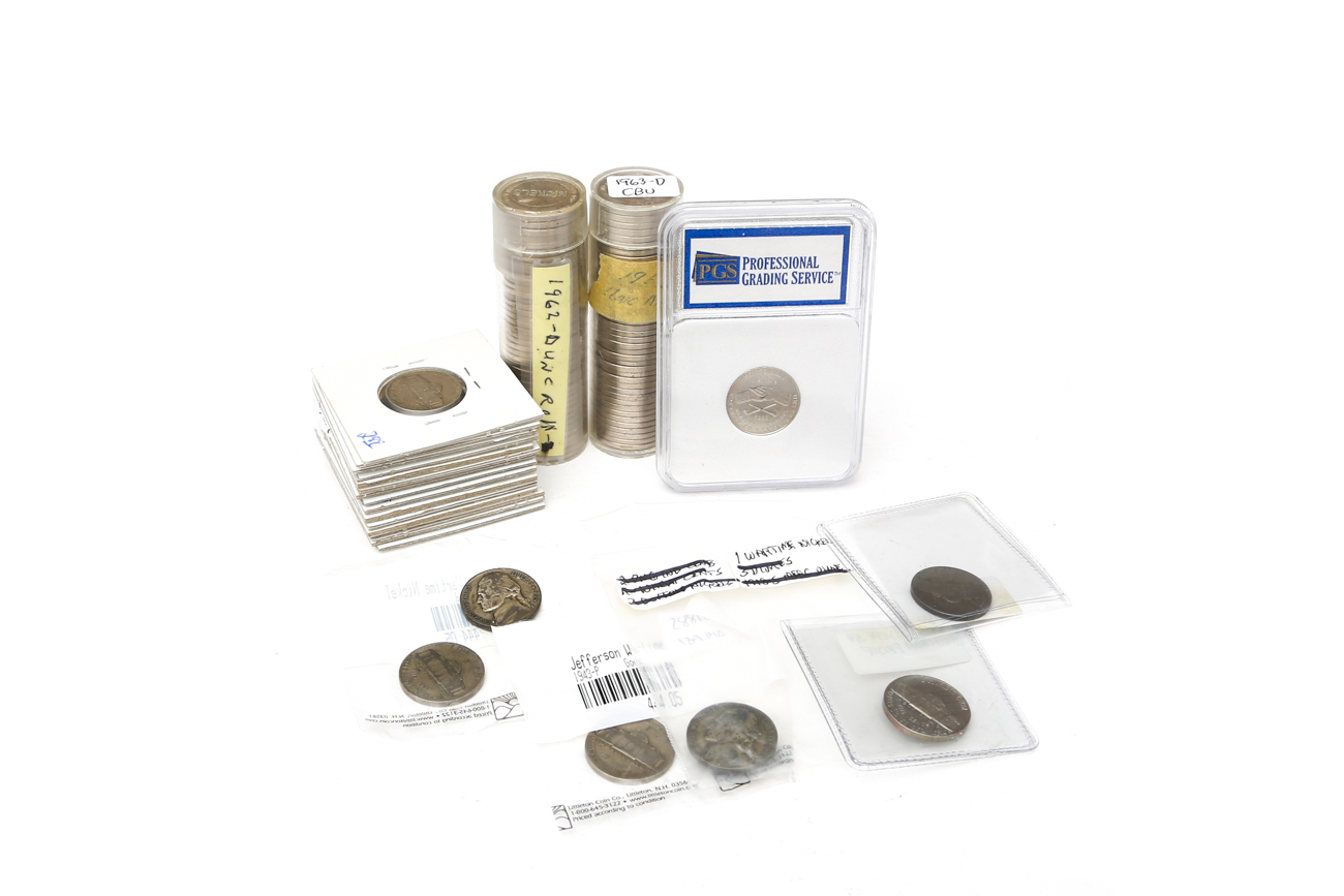 Very Large Assortment Of Jefferson Nickels