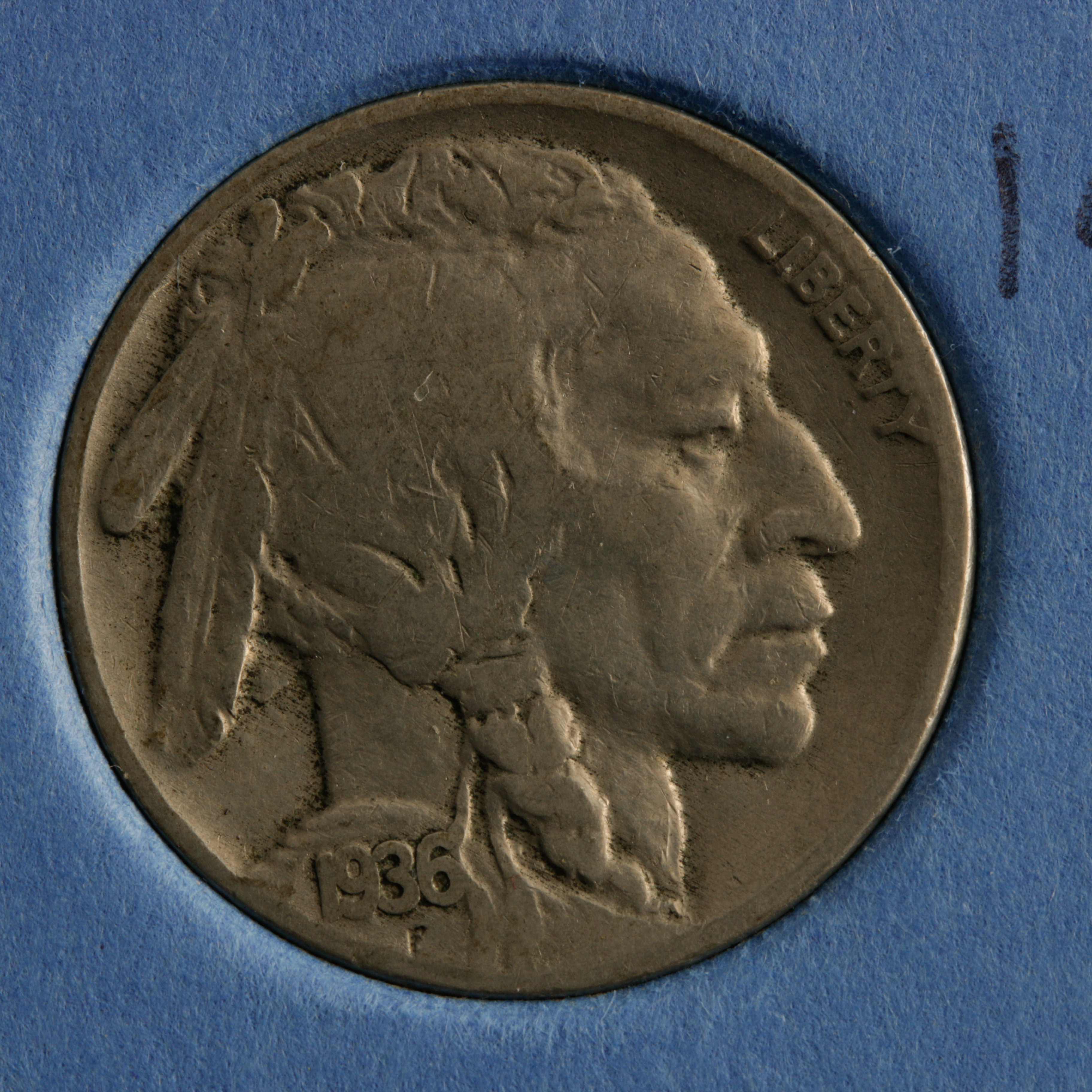 Group of 24 Buffalo Nickels in a Whitman Coin Folder Ranging in Age from 1914 to 1937